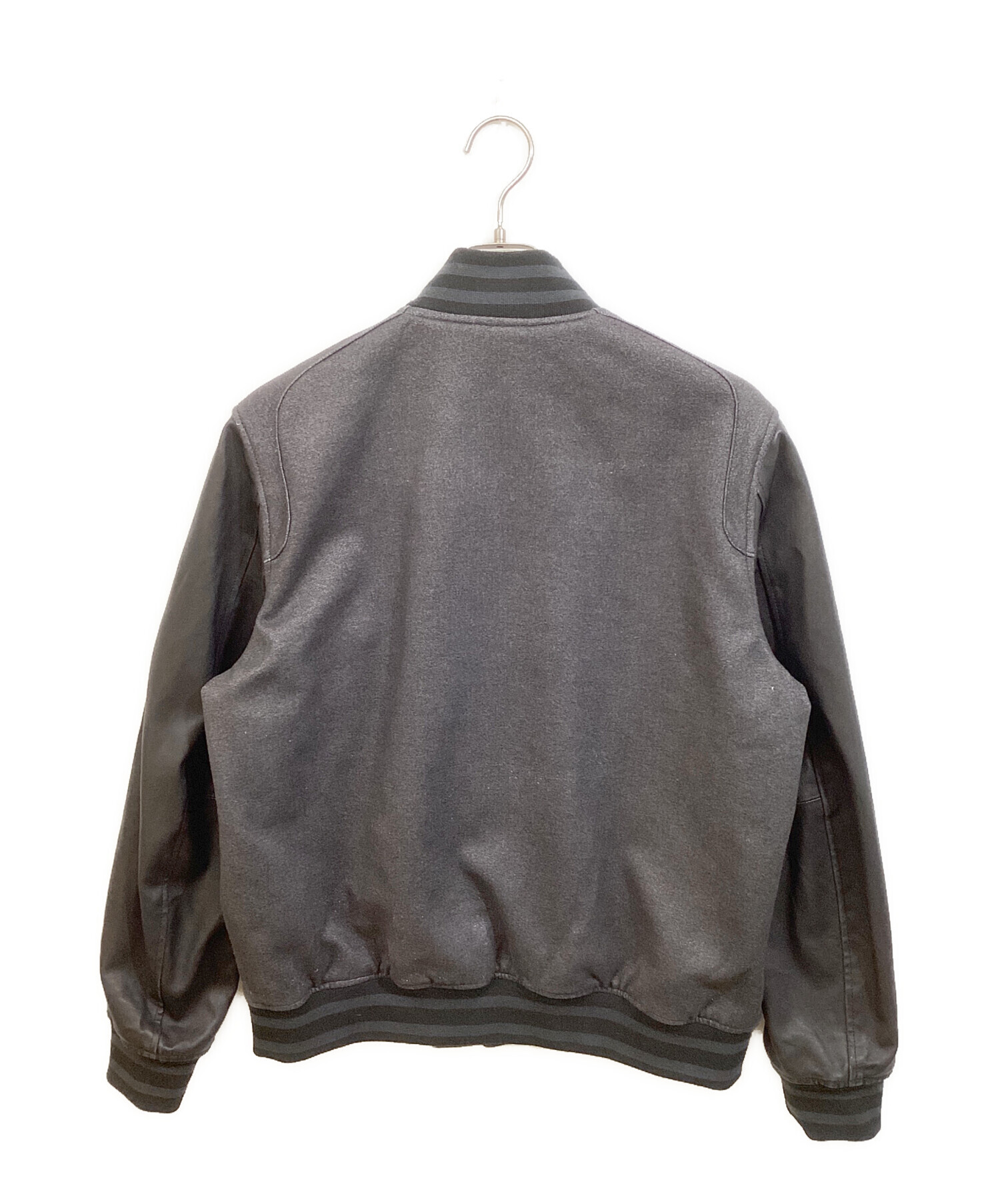 中古・古着通販】AOURE (アウール) コンビレザー ブルゾン グレー