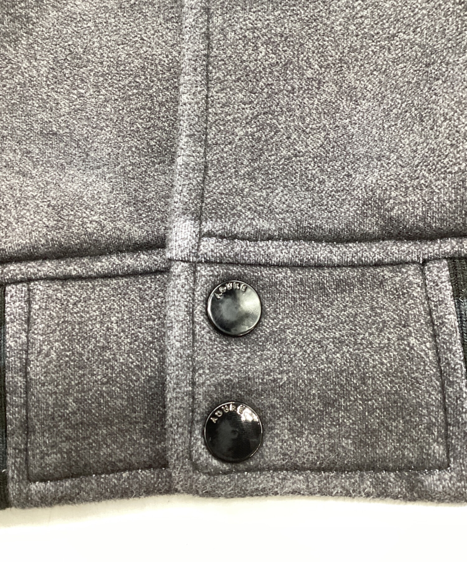 中古・古着通販】AOURE (アウール) コンビレザー ブルゾン グレー