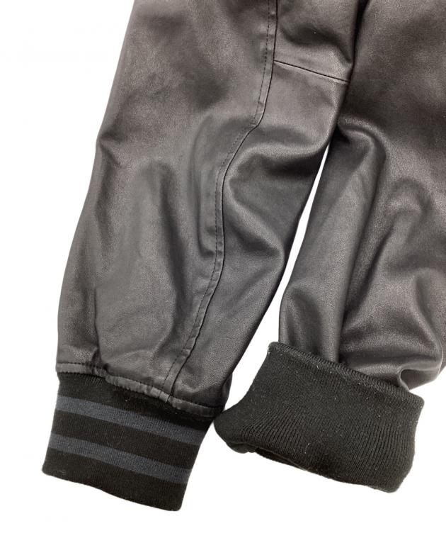 中古・古着通販】AOURE (アウール) コンビレザー ブルゾン グレー