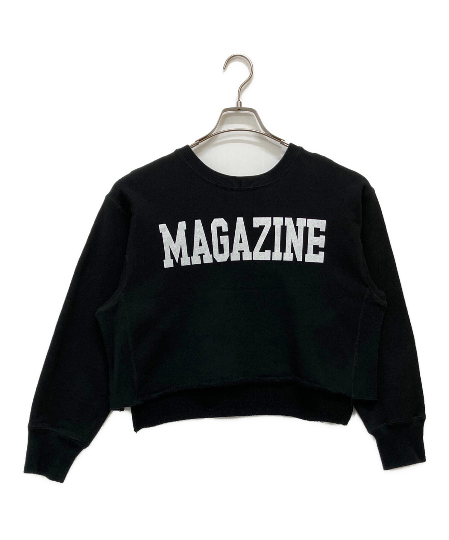 THIRD MAGAZINE サードマガジン ロゴボクシースウェット ブラック 中古・古着通販】THIRD MAGAZINE (サードマガジン) ロゴボクシー