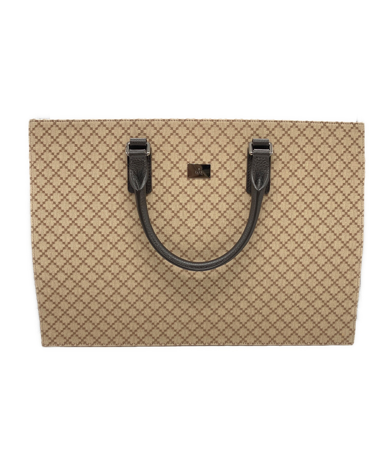 Gucci ビジネスバッグ ベージュ/青 収納袋付き 中古・古着通販】GUCCI (グッチ) ビジネスバッグ ベージュ｜ブランド