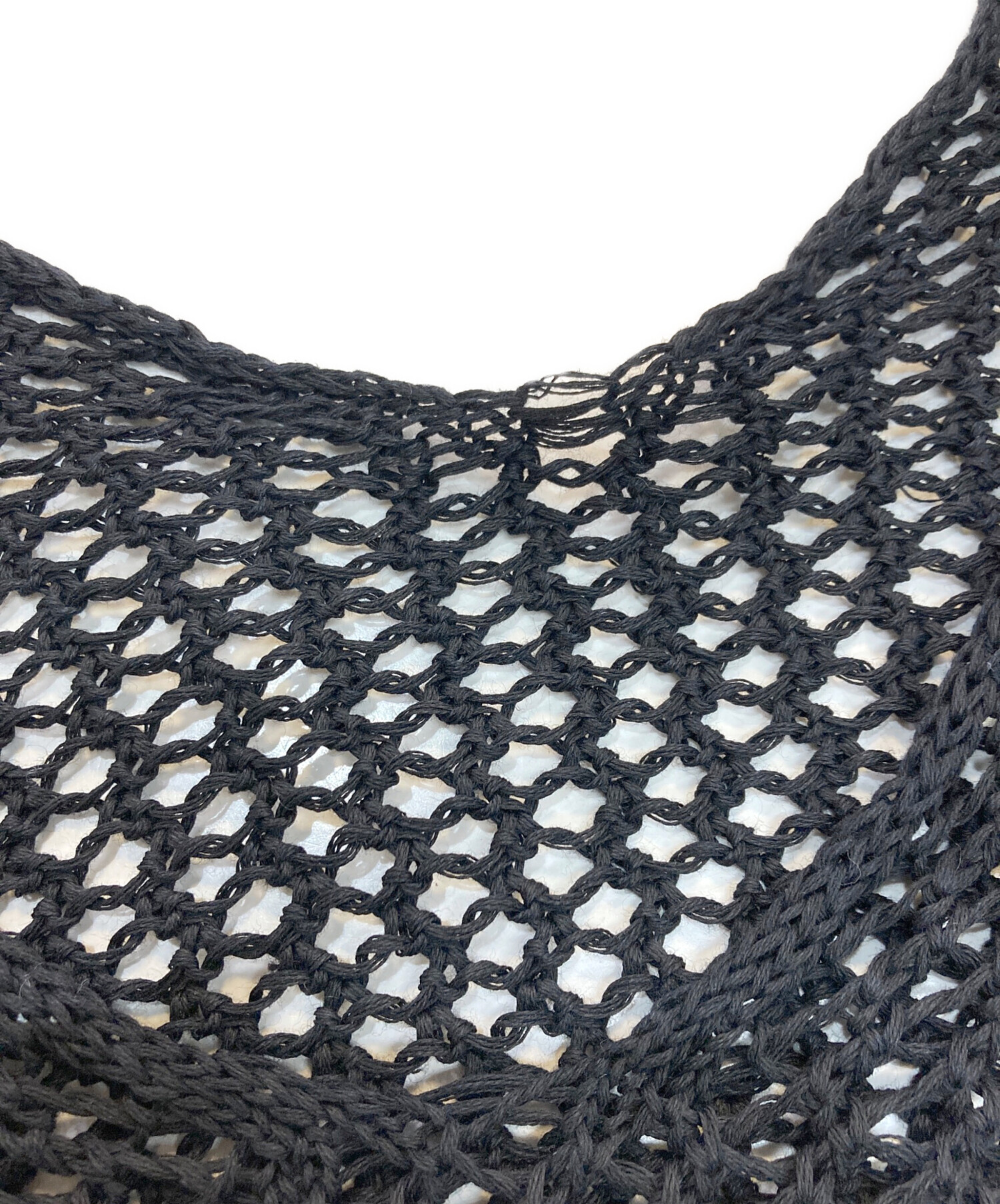 中古・古着通販】sulvam (サルバム) MESH OVER KNIT ブラック サイズ:S