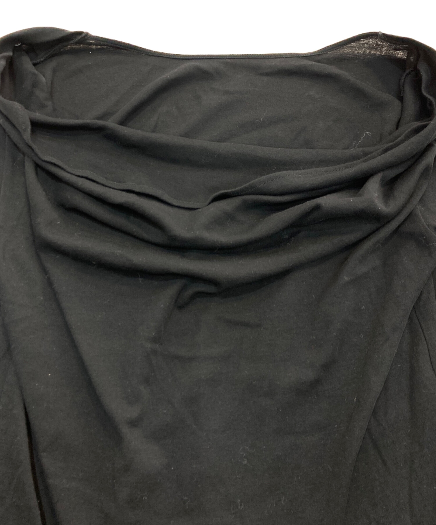 中古・古着通販】PHERE (フィアー) Scheat 2way drape tops ブラック