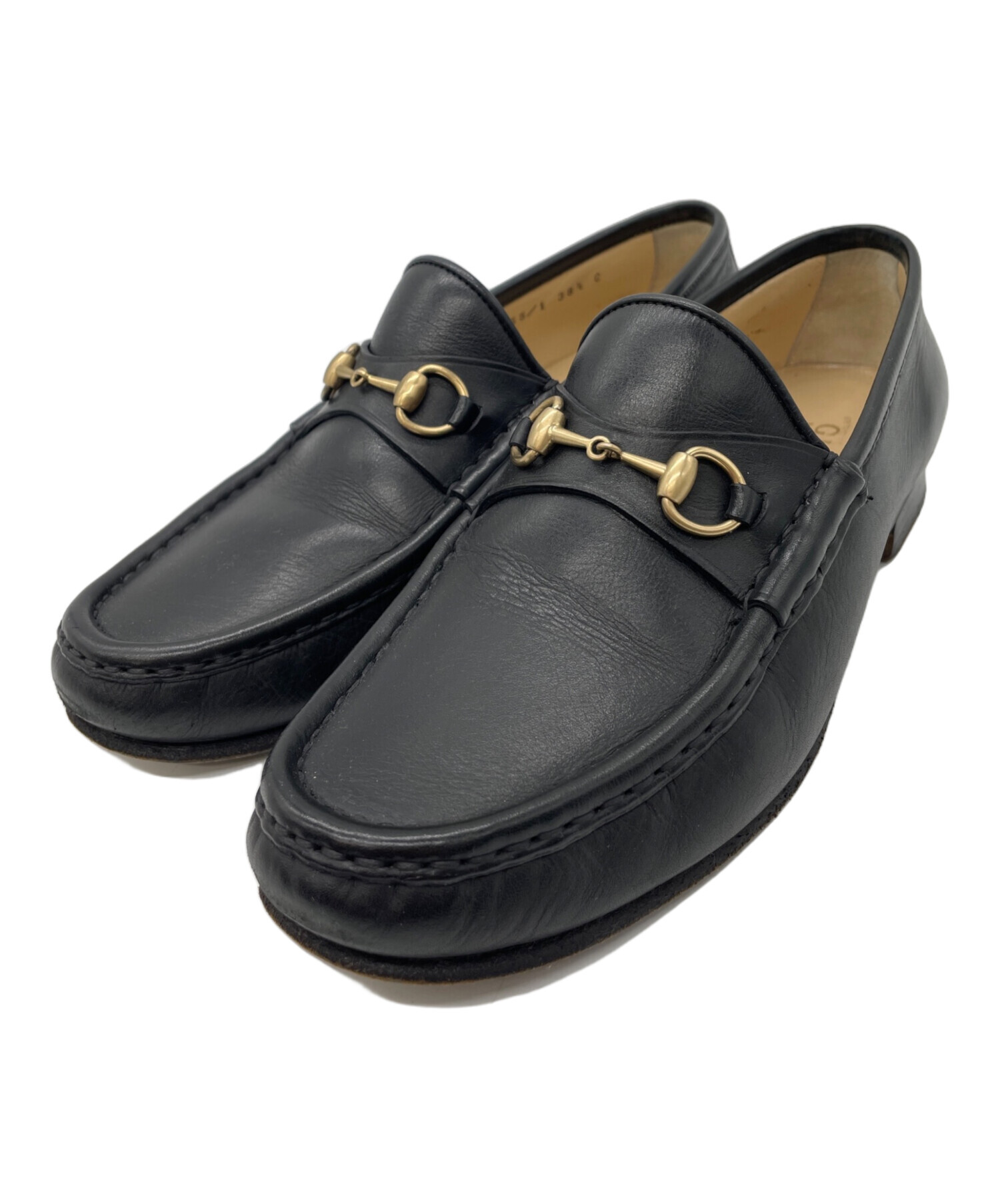 グッチ　ローファー　37.5 新品 中古・古着通販】GUCCI (グッチ) GUCCI ビットローファー ブラック