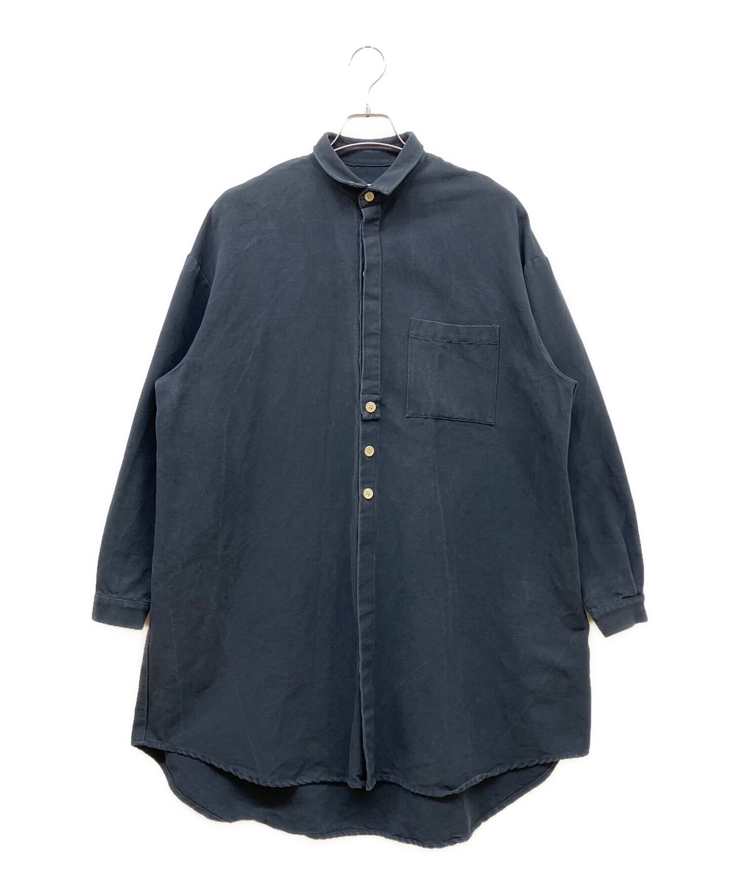 中古・古着通販】SUNNEI (スンネイ) キャンバスロングオーバーシャツ