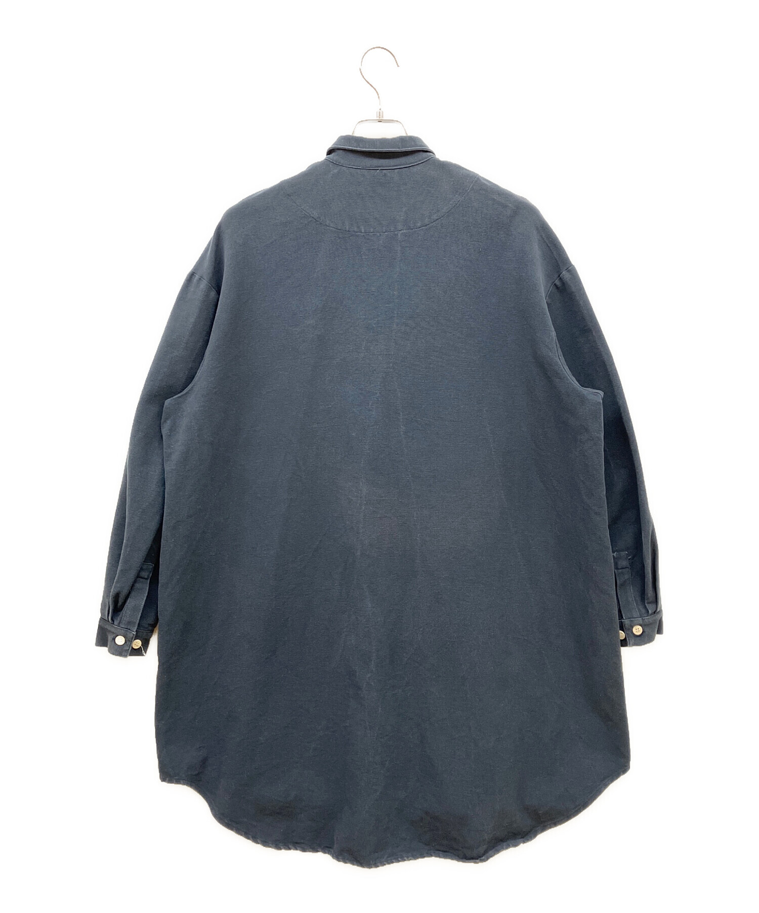 中古・古着通販】SUNNEI (スンネイ) キャンバスロングオーバーシャツ 