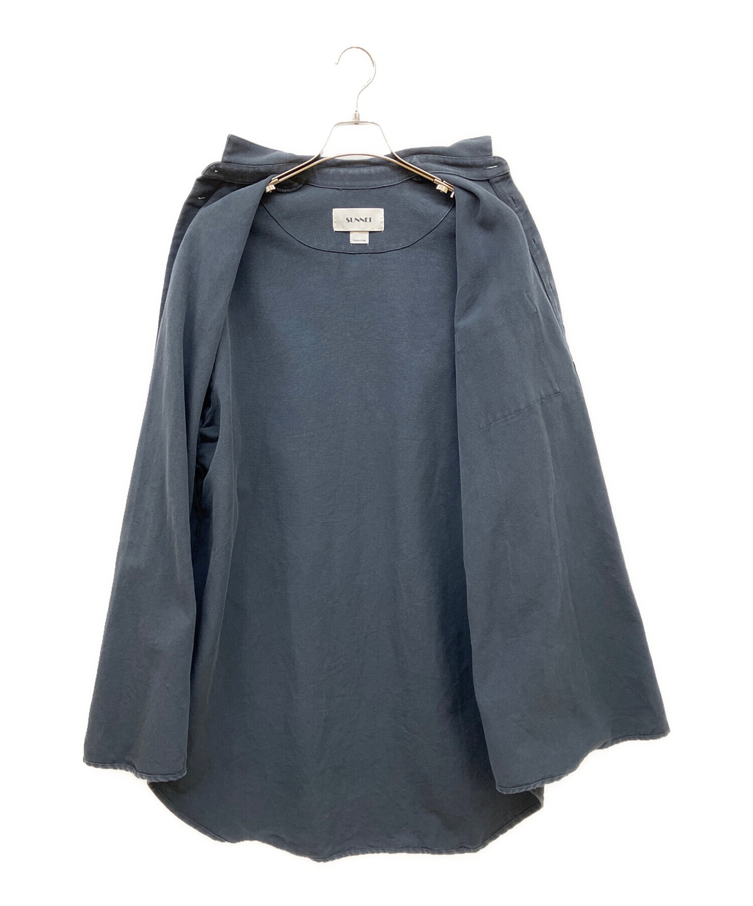 中古・古着通販】SUNNEI (スンネイ) キャンバスロングオーバーシャツ