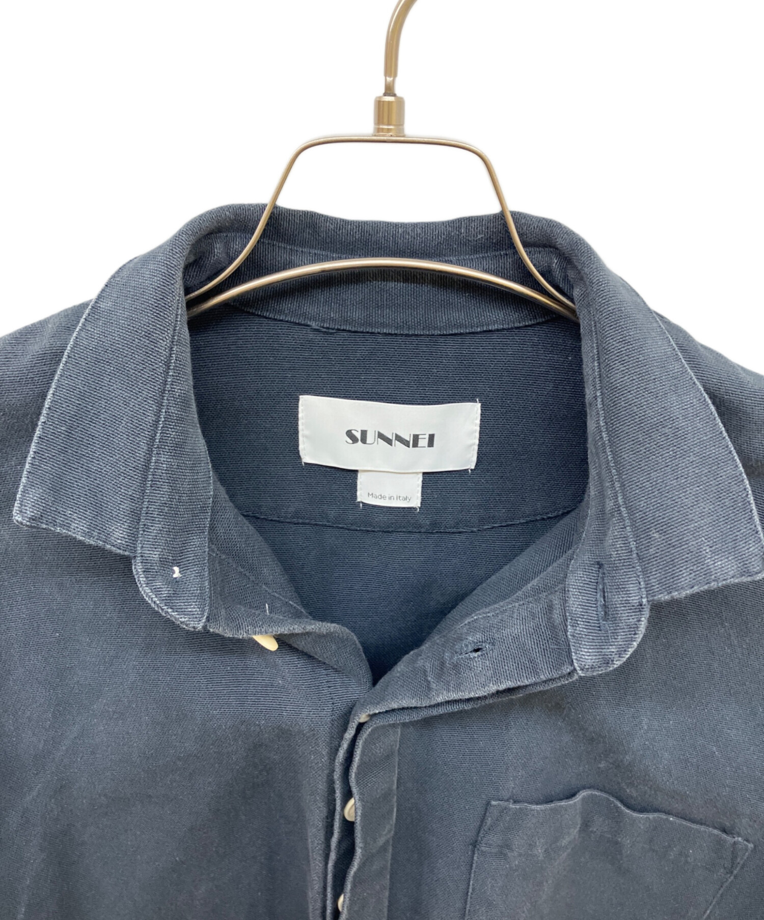 中古・古着通販】SUNNEI (スンネイ) キャンバスロングオーバーシャツ