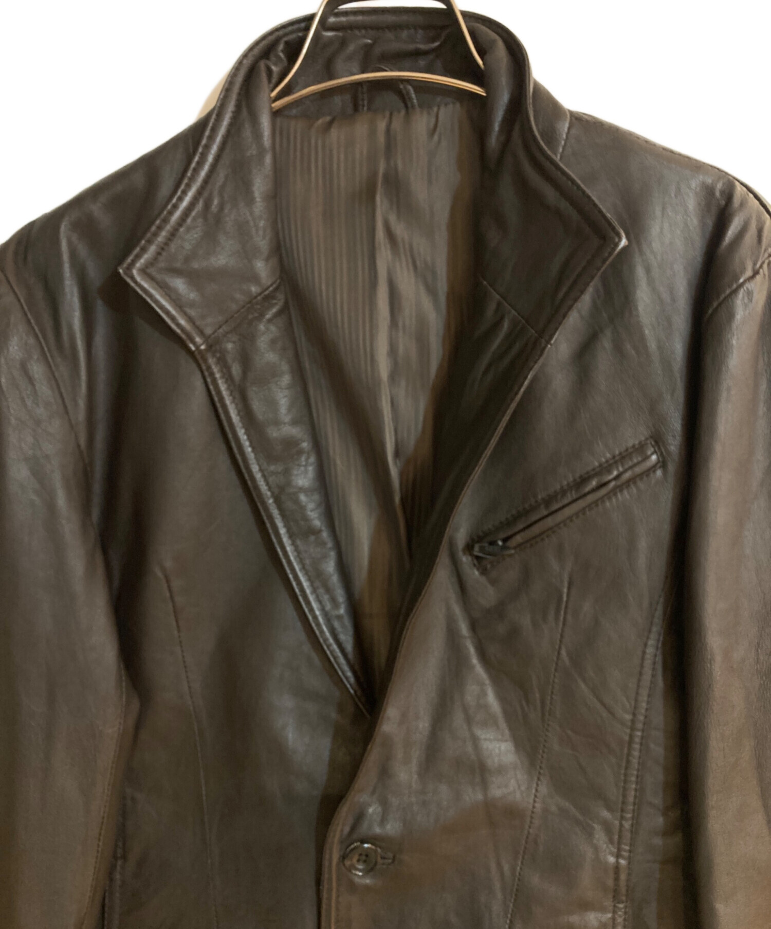 トルネードマート ヴィンテージ加工 羊革 レザージャケット ブラウンM 中古・古着通販】TORNADO MART (トルネードマート) レザージャケット