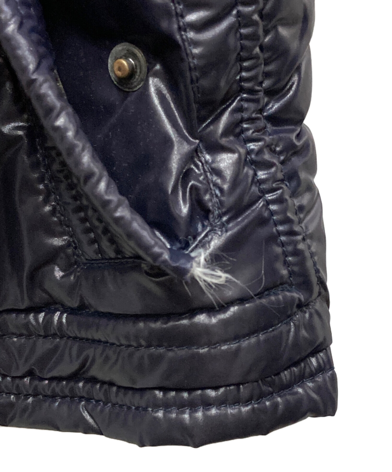 MONCLER BERRIATネイビー ライダースダウンジャケット MONCLER 美品 モンクレール BERRIAT ダウンジャケット ジャケット 1