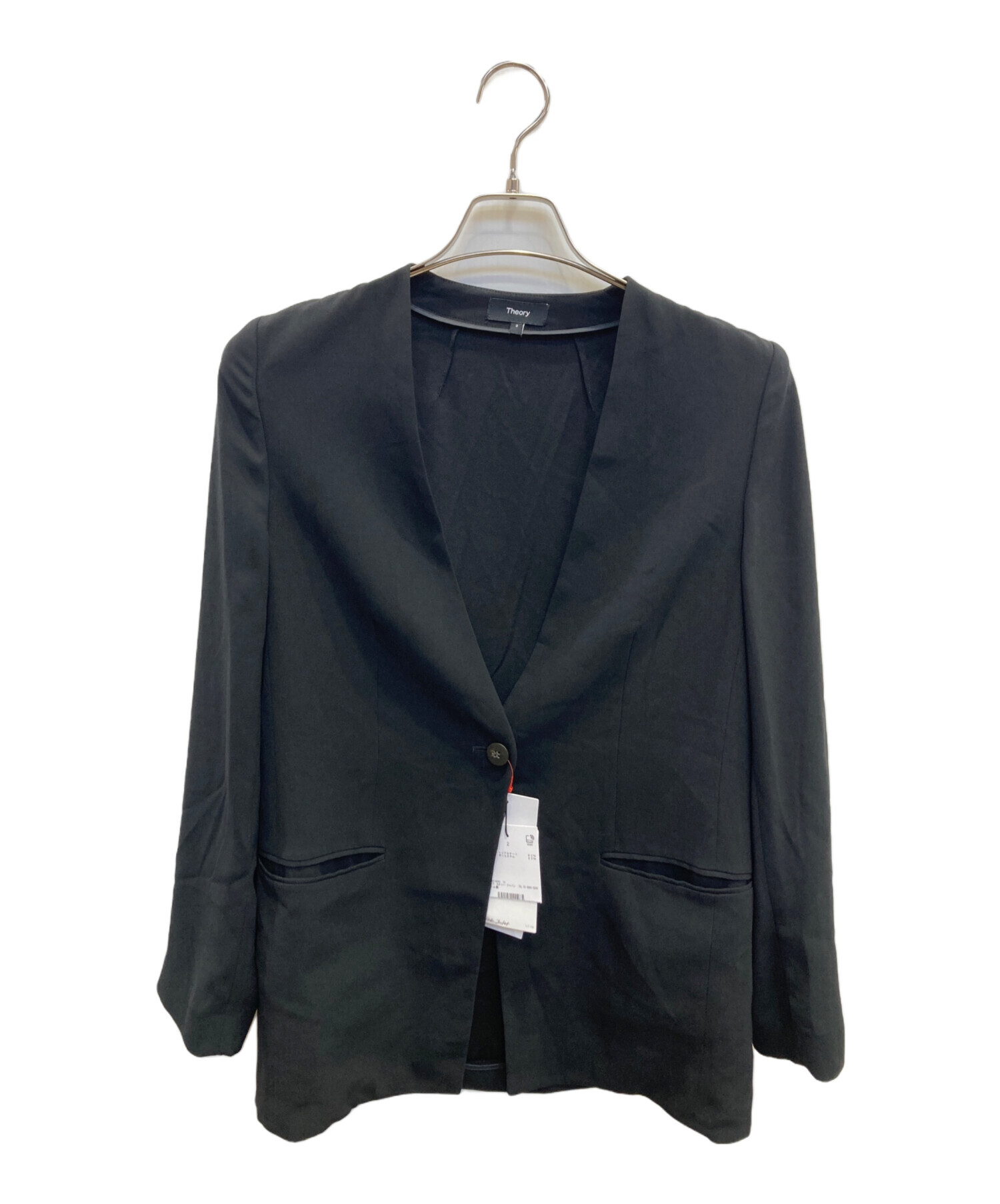 中古・古着通販】theory (セオリー) Powder Crepe Collarless JKT N