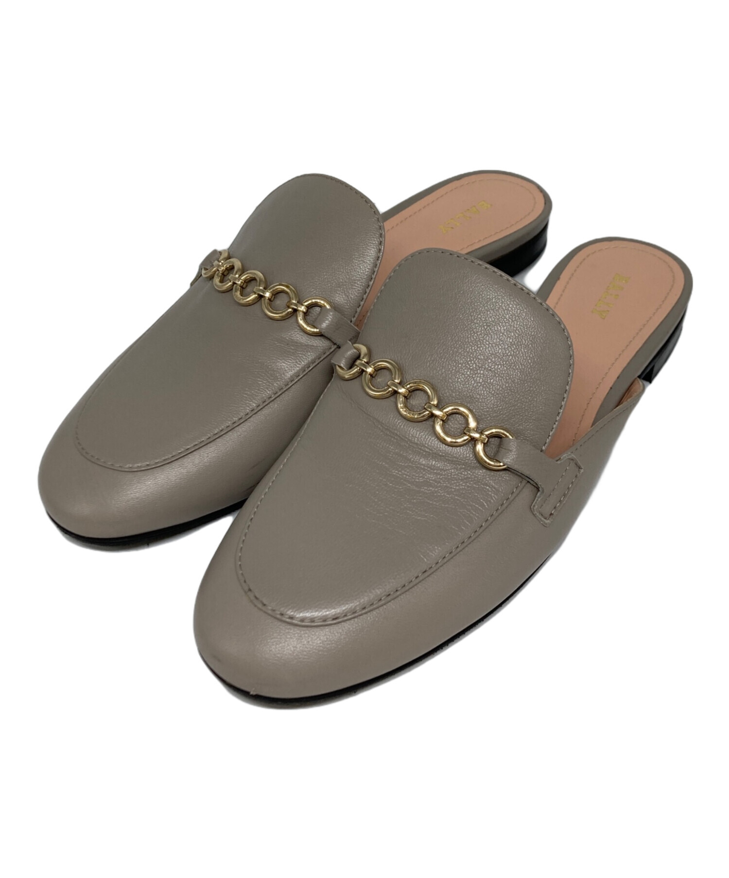 中古・古着通販】BALLY (バリー) チェーン付きミュール グレー サイズ