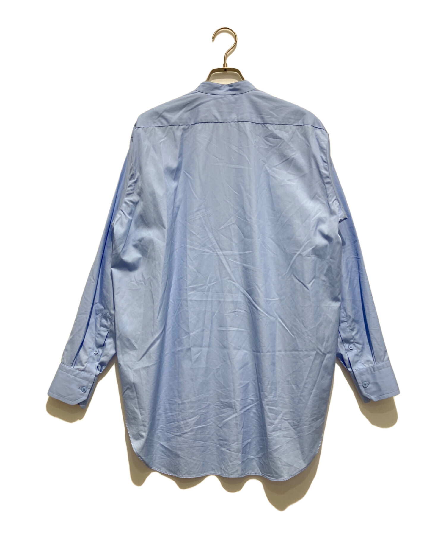 BLAMINK ブラミンク コットンシルク ブラウス シャツ 38 新品未使用 中古・古着通販】BLAMINK (ブラミンク) コットンバンドカラーシャツ