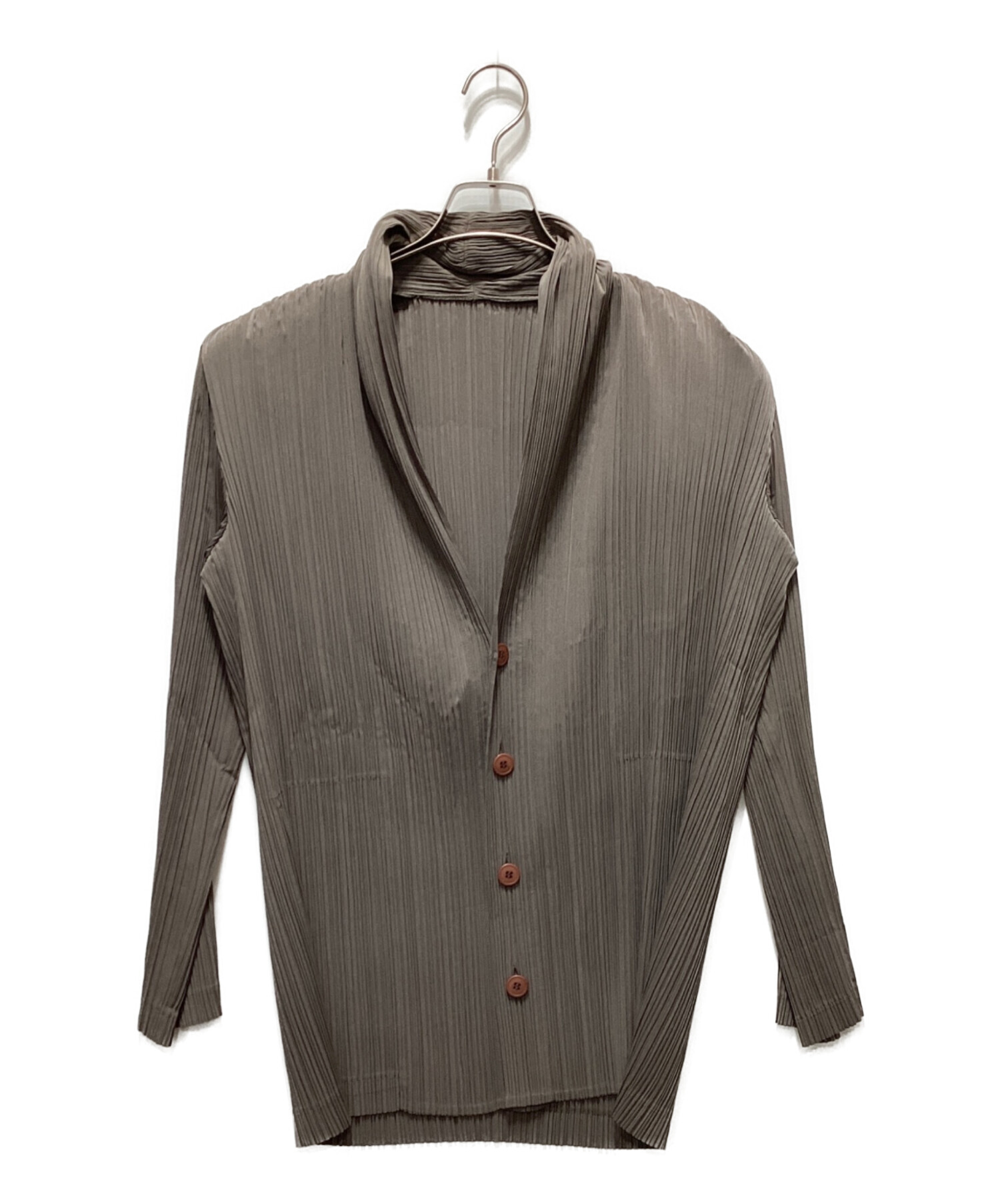 イッセイミヤケ　プリーツ プリーツ　ジャケット　カーデガンサイズ２ 中古・古着通販】ISSEY MIYAKE (イッセイミヤケ) プリーツジャケット