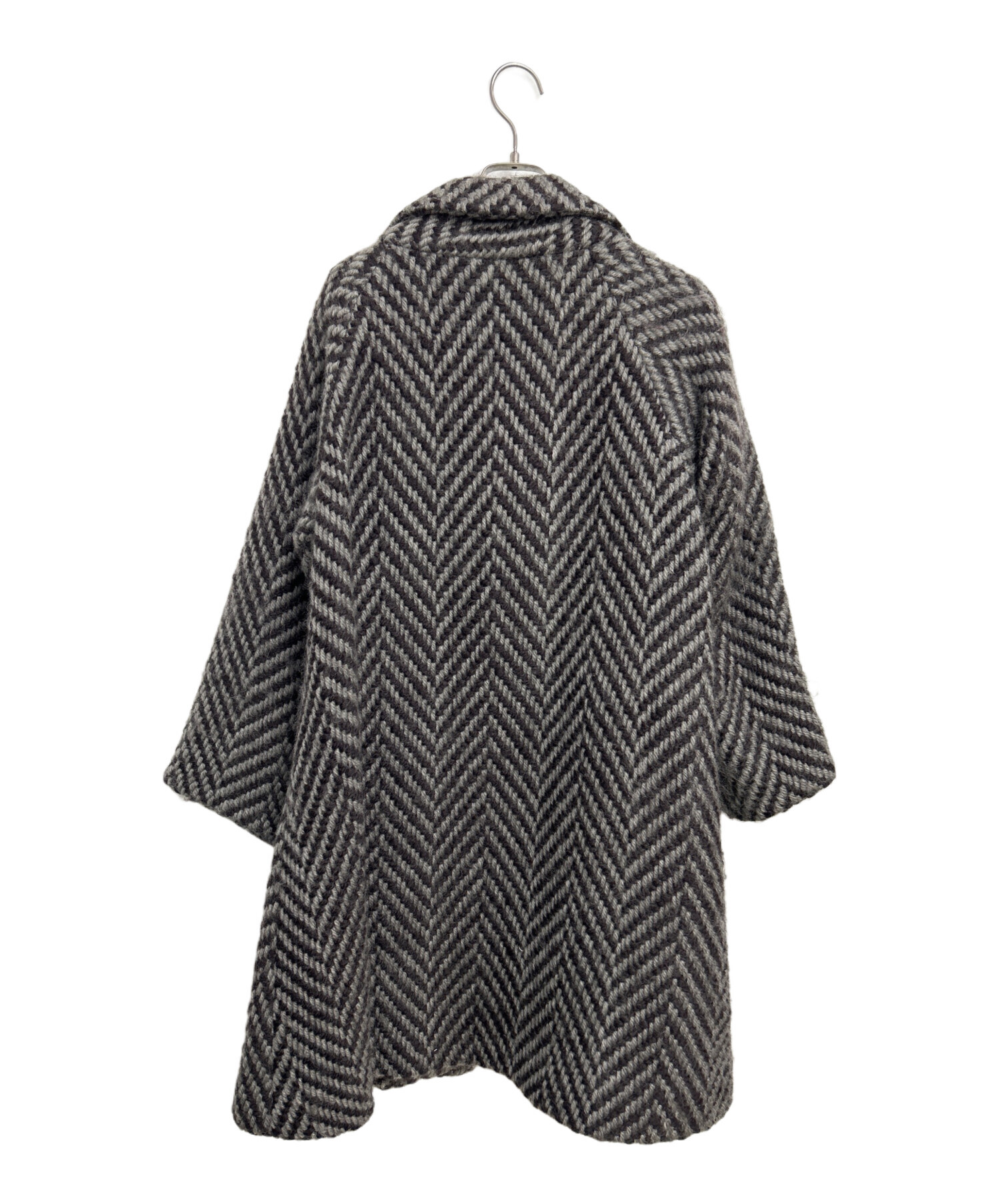 中古・古着通販】LIMI feu (リミフゥ) ウールガウンコート グレー