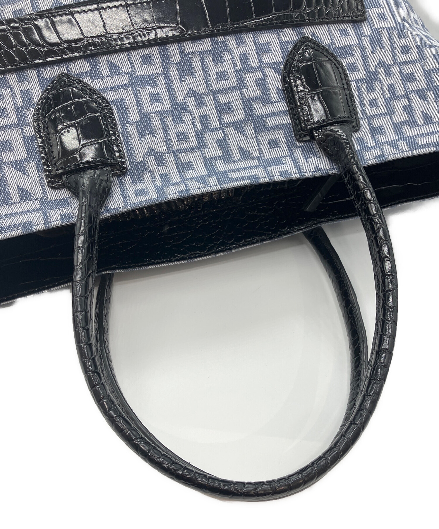 中古・古着通販】LONGCHAMP (ロンシャン) デニムトートバッグ 10105 