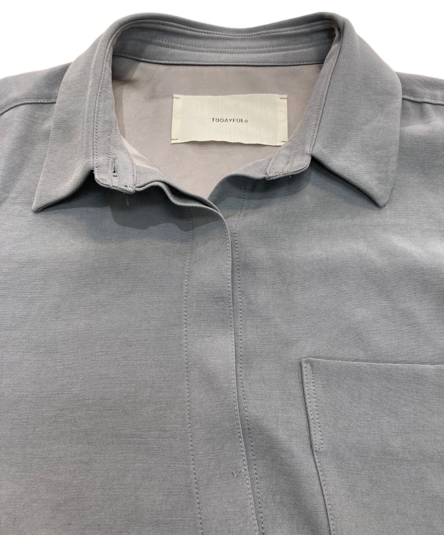 中古・古着通販】TODAYFUL (トゥデイフル) Backsatin Pocket Shirts 