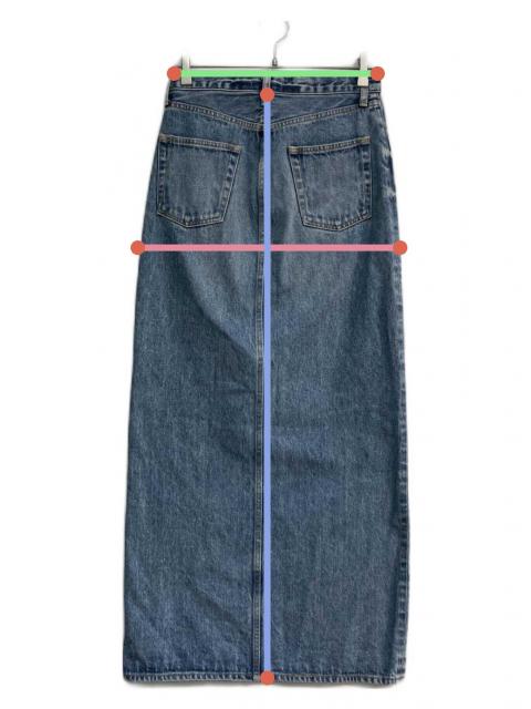 Whim Gazette　デニムスリットスカート　36 ウィムガゼット Whim Gazette デニムスリットスカート （blue