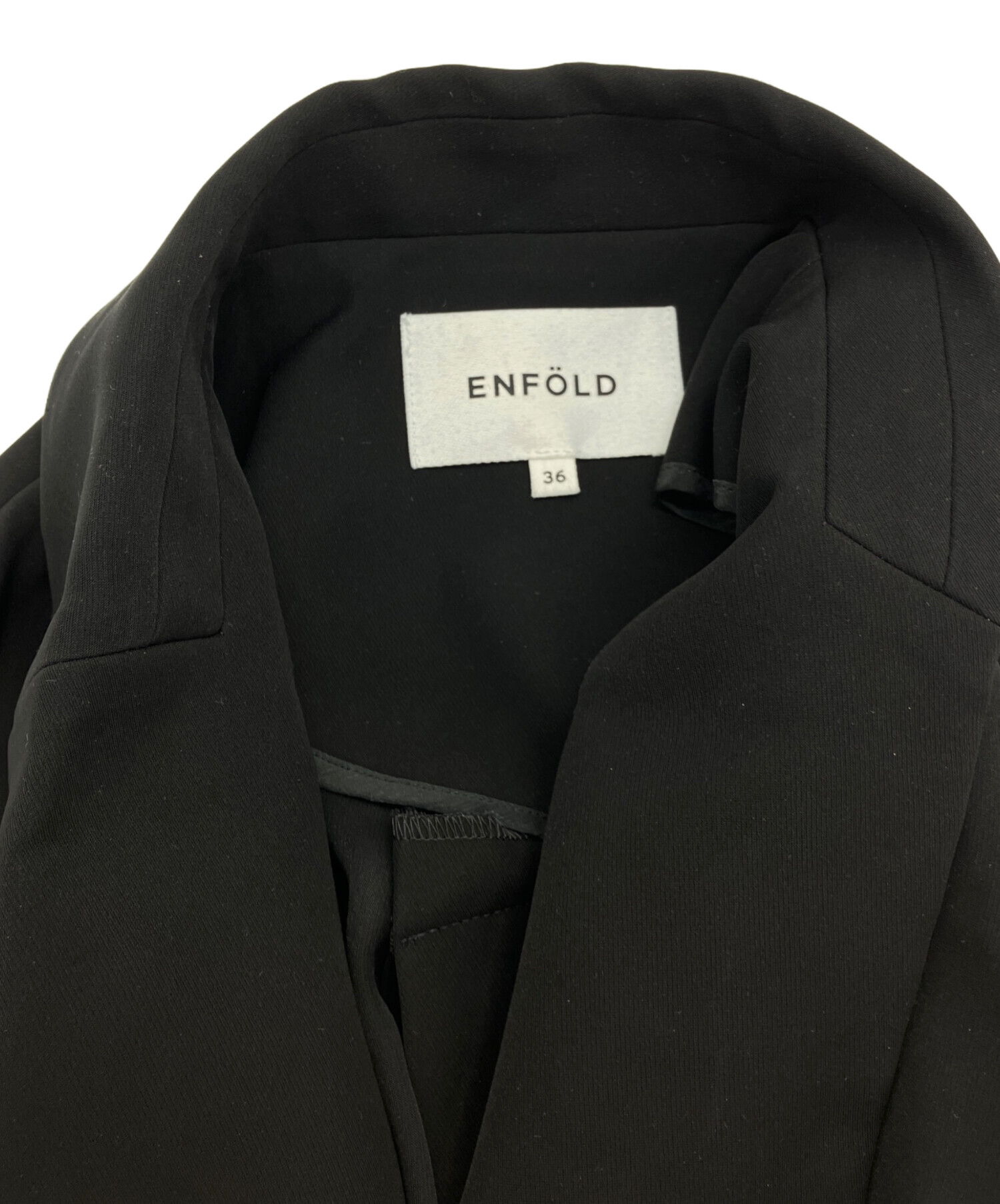 中古・古着通販】ENFOLD (エンフォルド) THICKEN BOX-JACKET ブラック