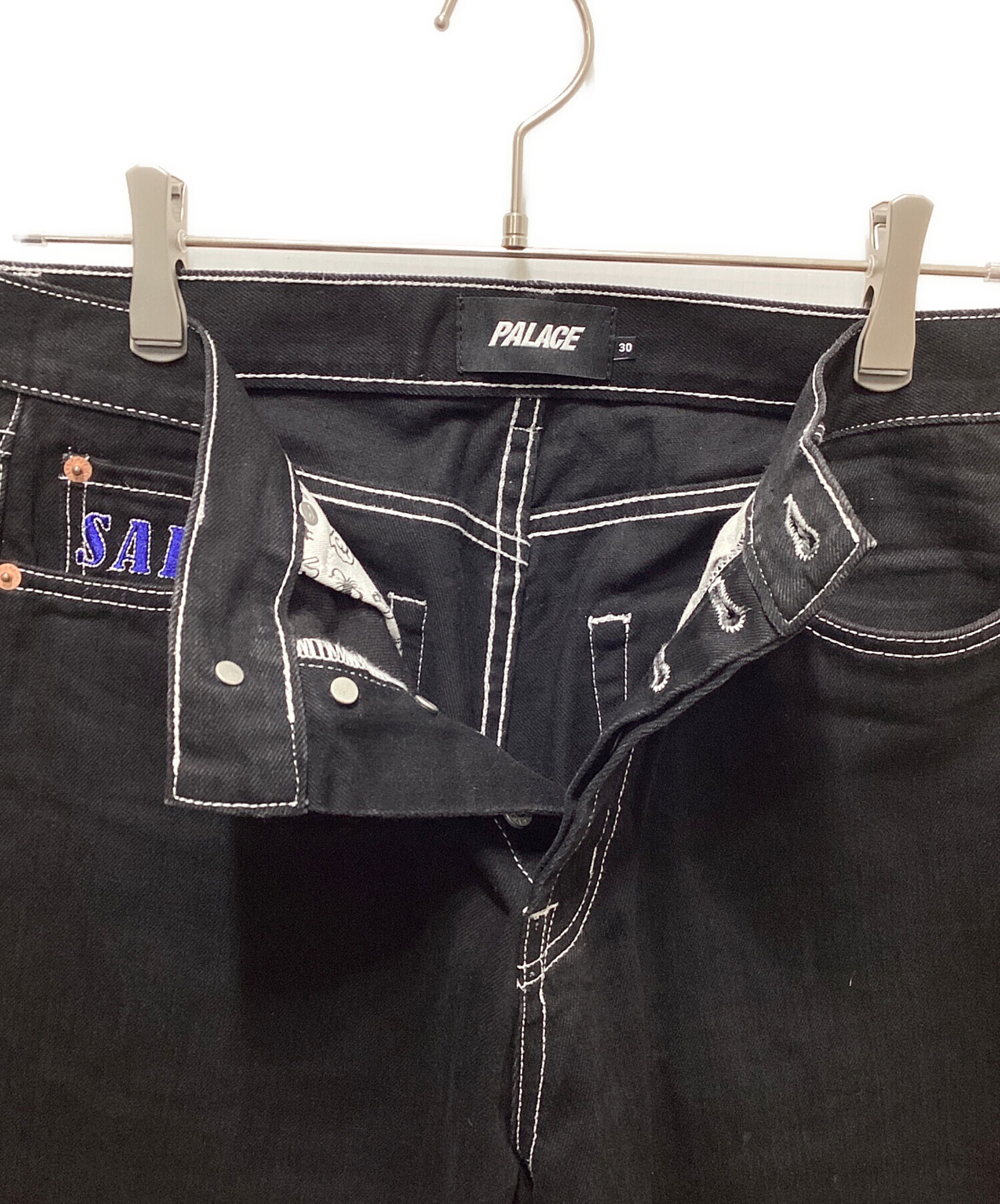 中古・古着通販】PALACE (パレス) BAGGIES JEAN ブラック サイズ:71cm