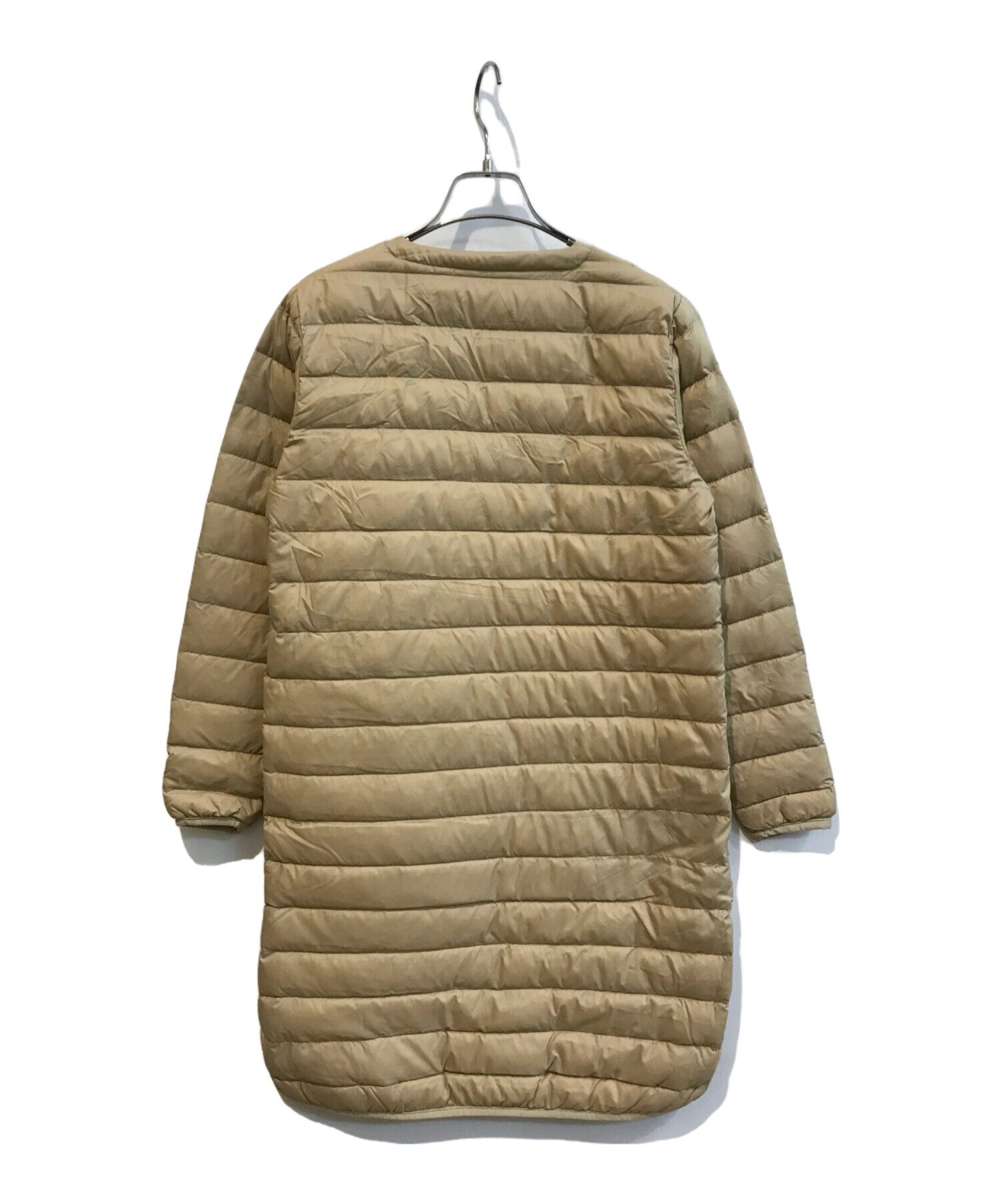 ダントン ノーカラージャケット ロング 中古 中古・古着通販】DANTON (ダントン) INNER DOWN LONG JD-8935 ベージュ