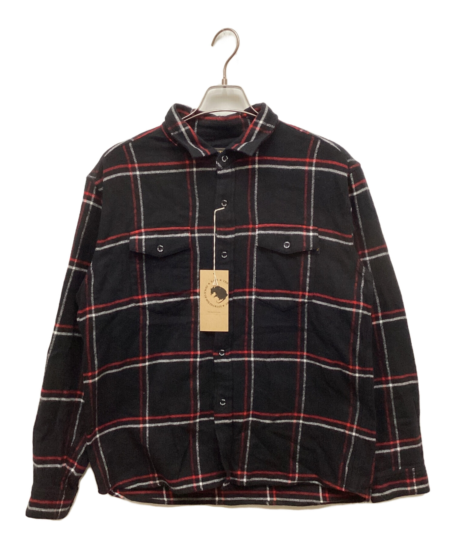 中古・古着通販】RATS (ラッツ) COTTON FLANNEL CHECK SHIRT ブラック