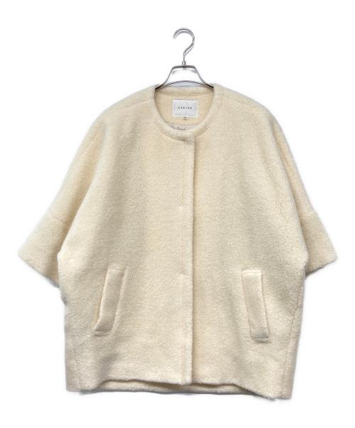 カデュネ　エコファ　コート　ブルゾン　38 オフホワイト カデュネ エコファ コート ブルゾン 36 オフホワイト カデュネ