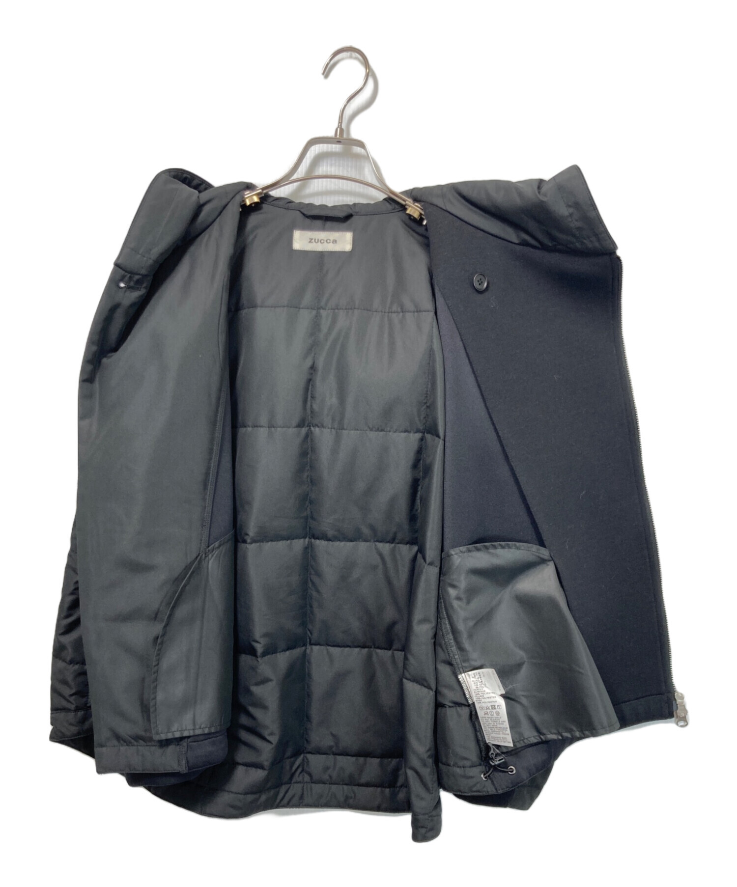 中古・古着通販】ZUCCA (ズッカ) ライトキルトドッキング ブラック