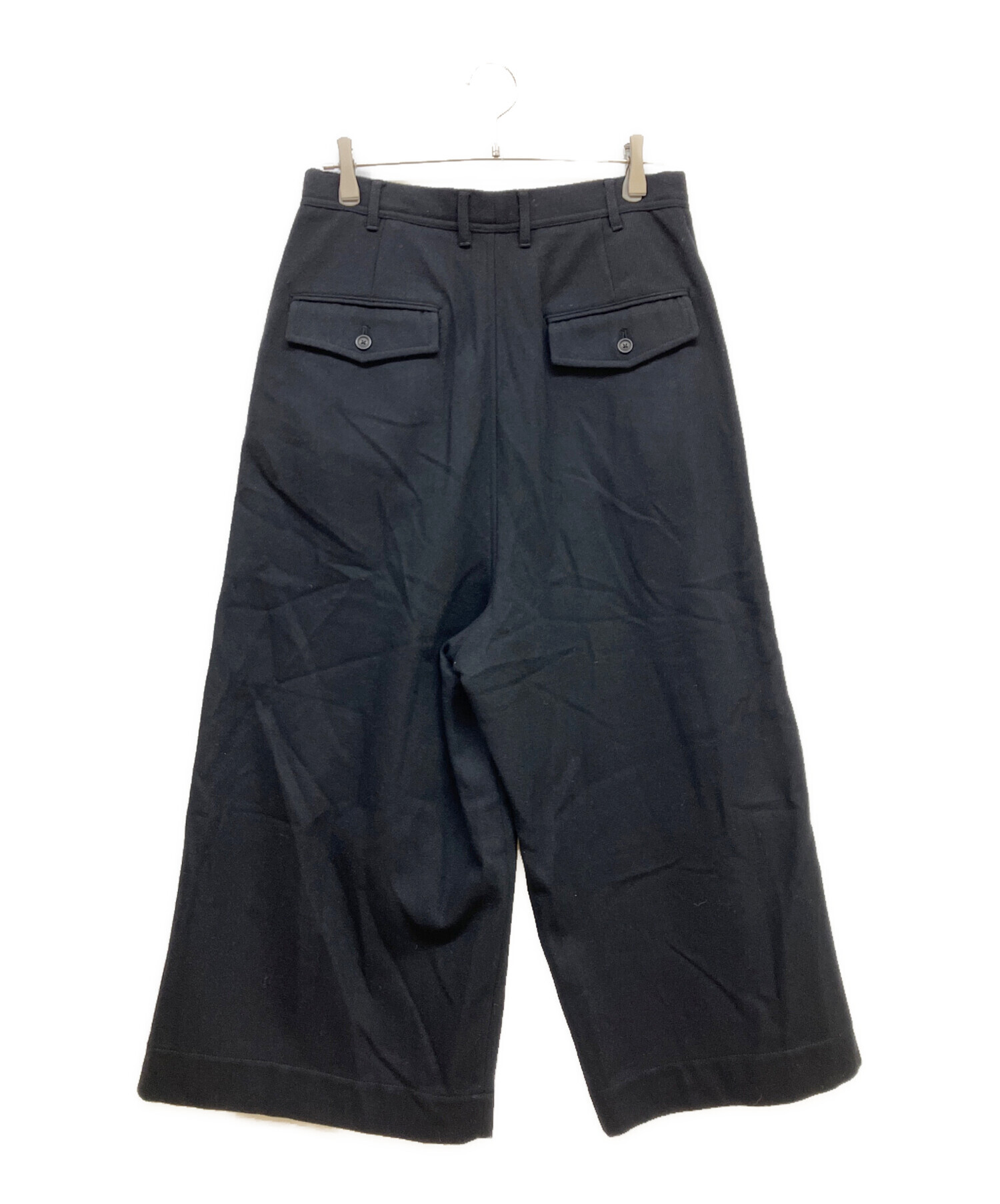 中古・古着通販】GROUND Y (グラウンドワイ) ウールパンツ ブラック