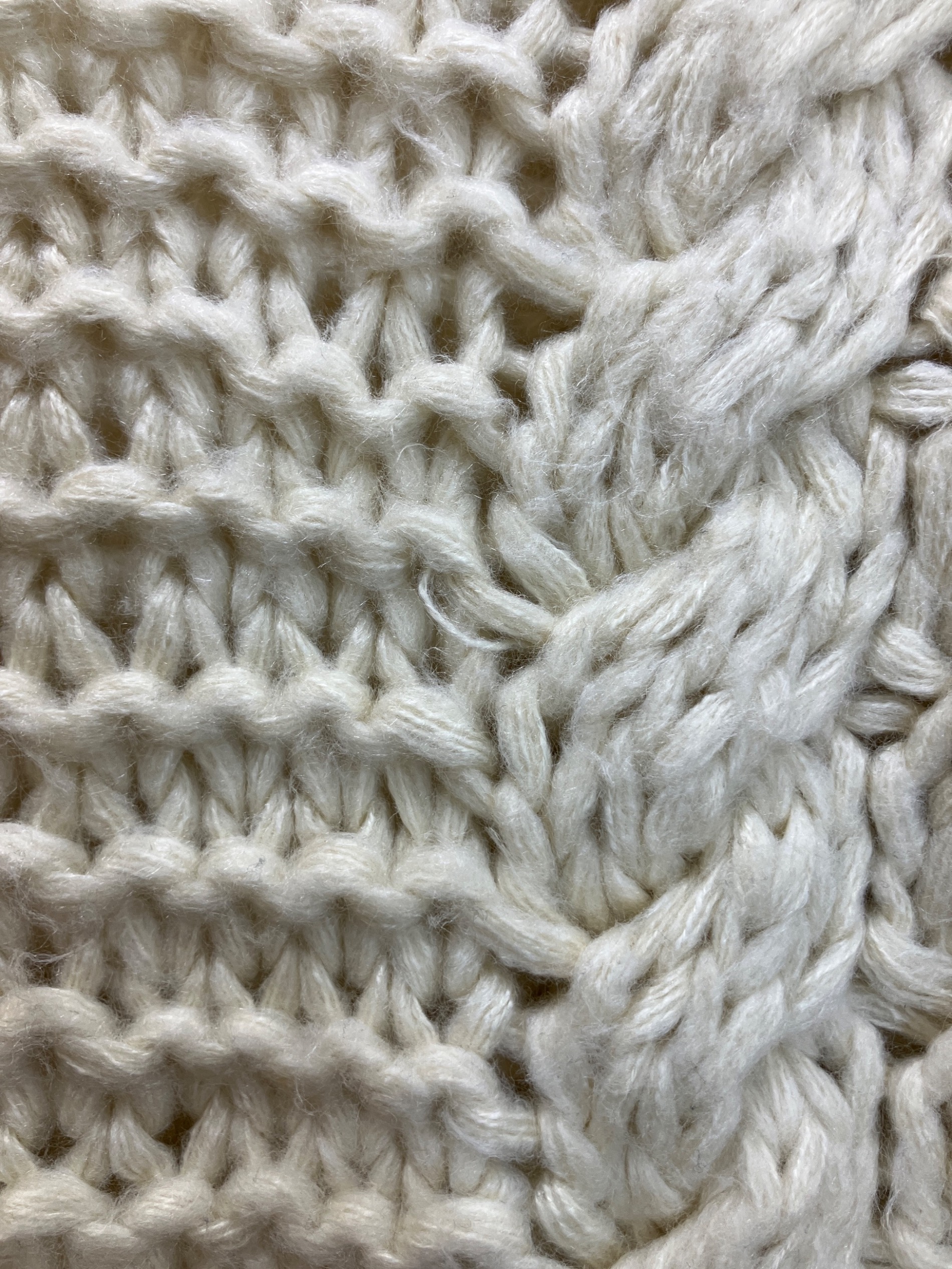 中古・古着通販】efu (エフ) HAND CABLE KNIT アイボリー サイズ:FREE