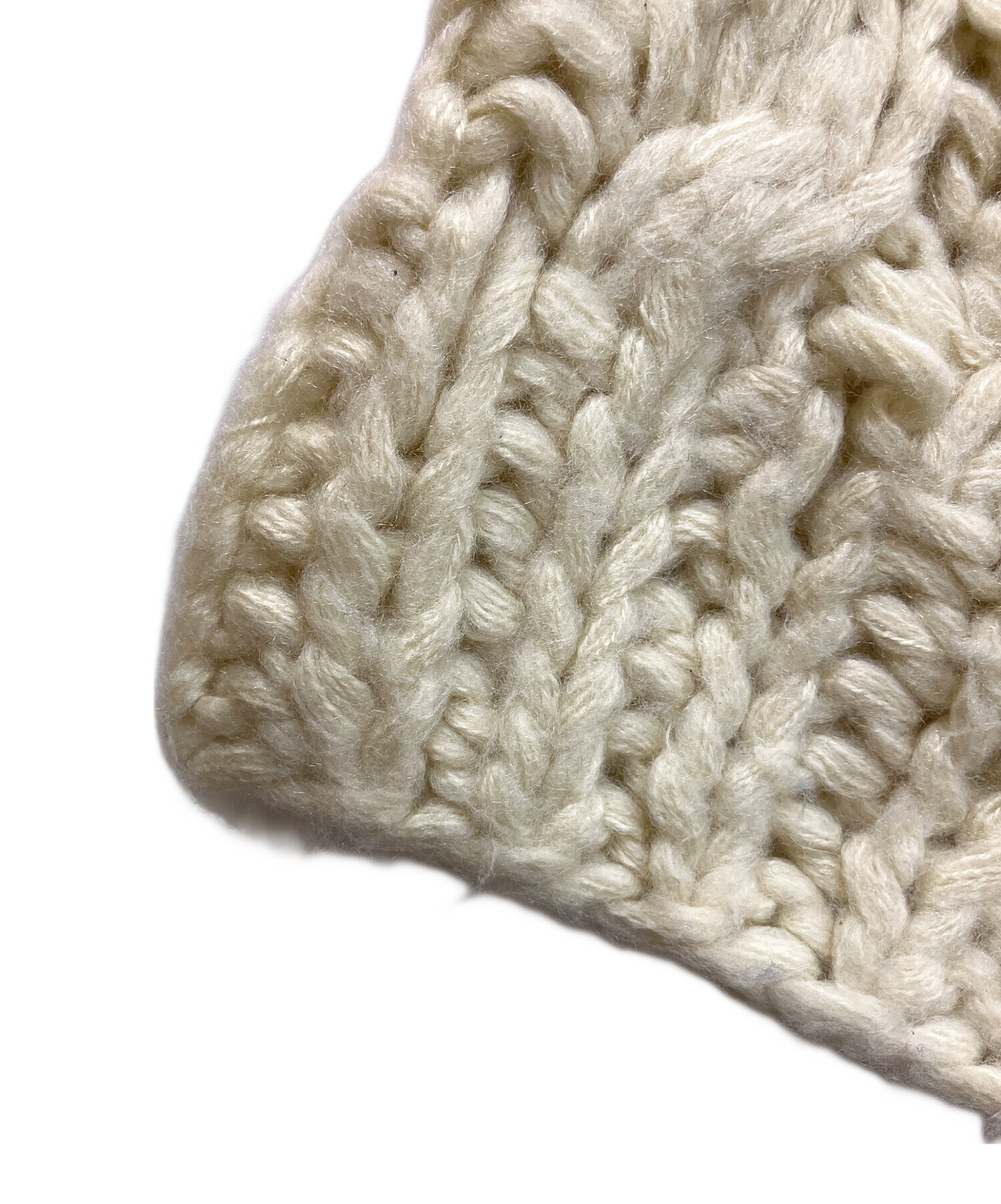 中古・古着通販】efu (エフ) HAND CABLE KNIT アイボリー サイズ:FREE