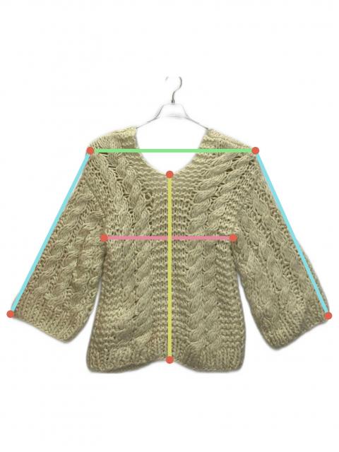 中古・古着通販】efu (エフ) HAND CABLE KNIT アイボリー サイズ:FREE