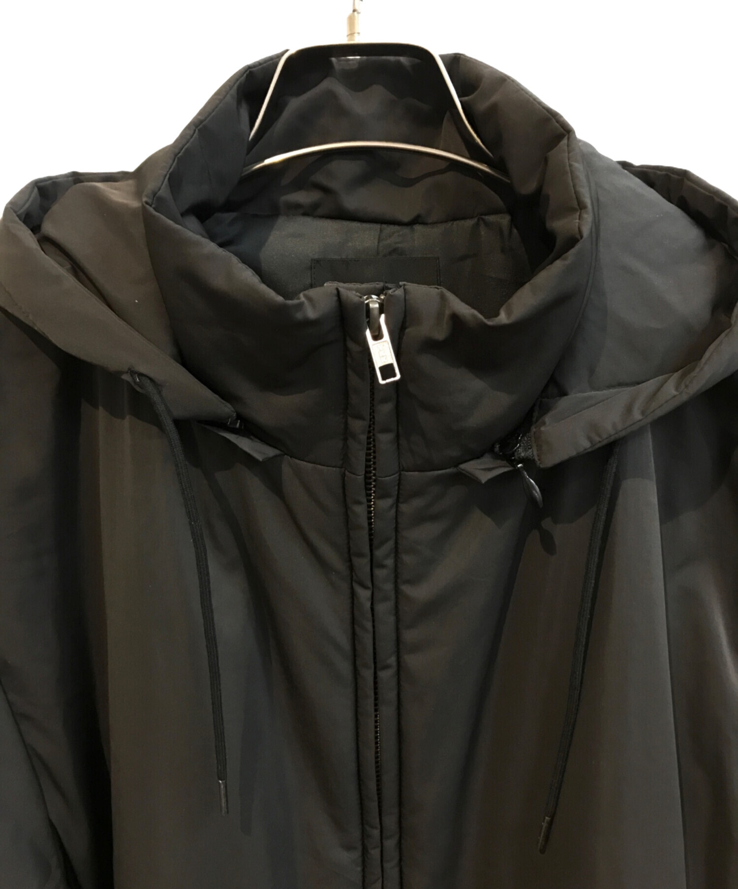 美品 大きいサイズ 23区 中綿 ノンステッチ ロングアウター 48 ブラック 中古・古着通販】23区 (ニジュウサンク) 中綿ノンステッチロング