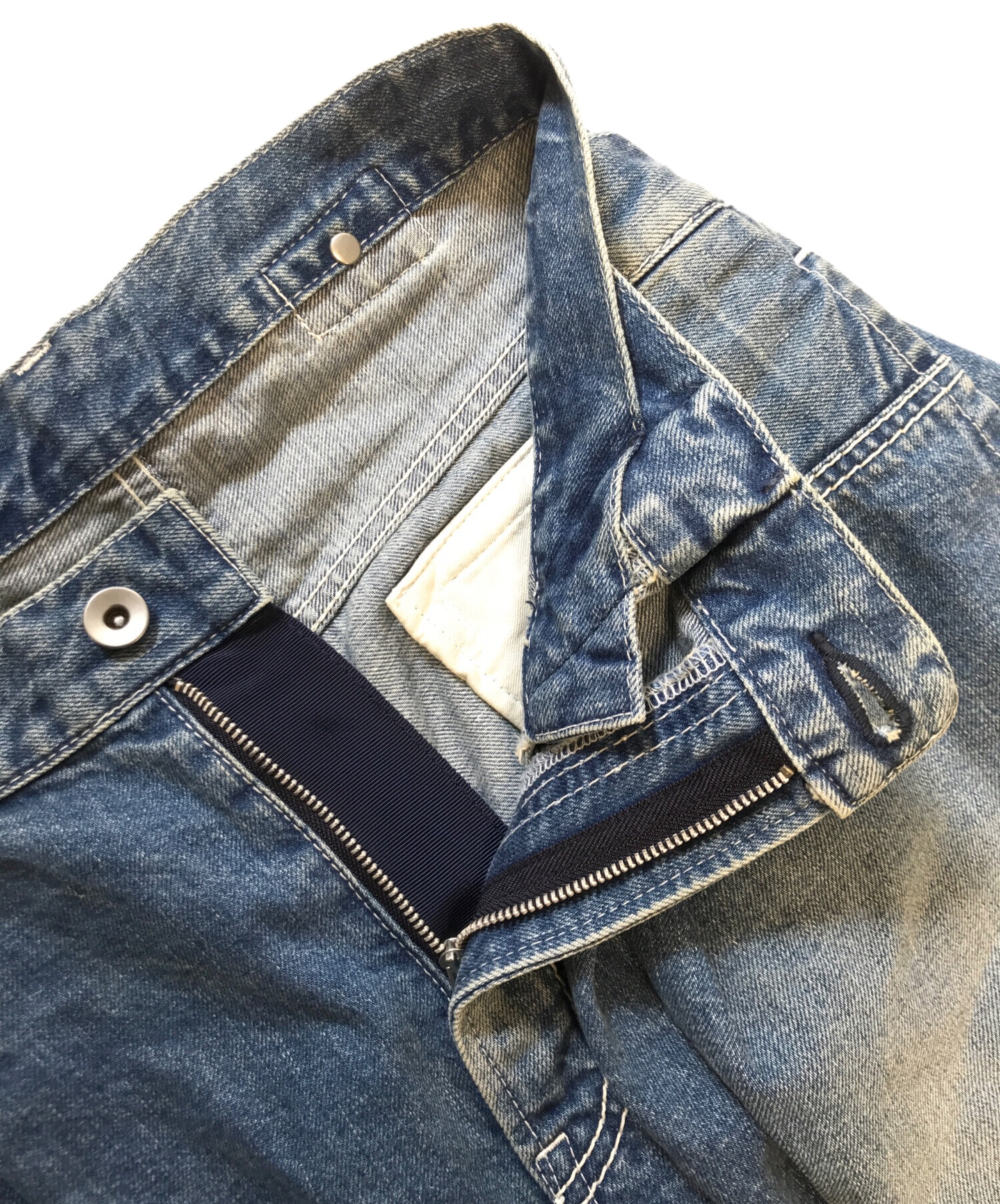 中古・古着通販】sacai (サカイ) デニムショートパンツ インディゴ