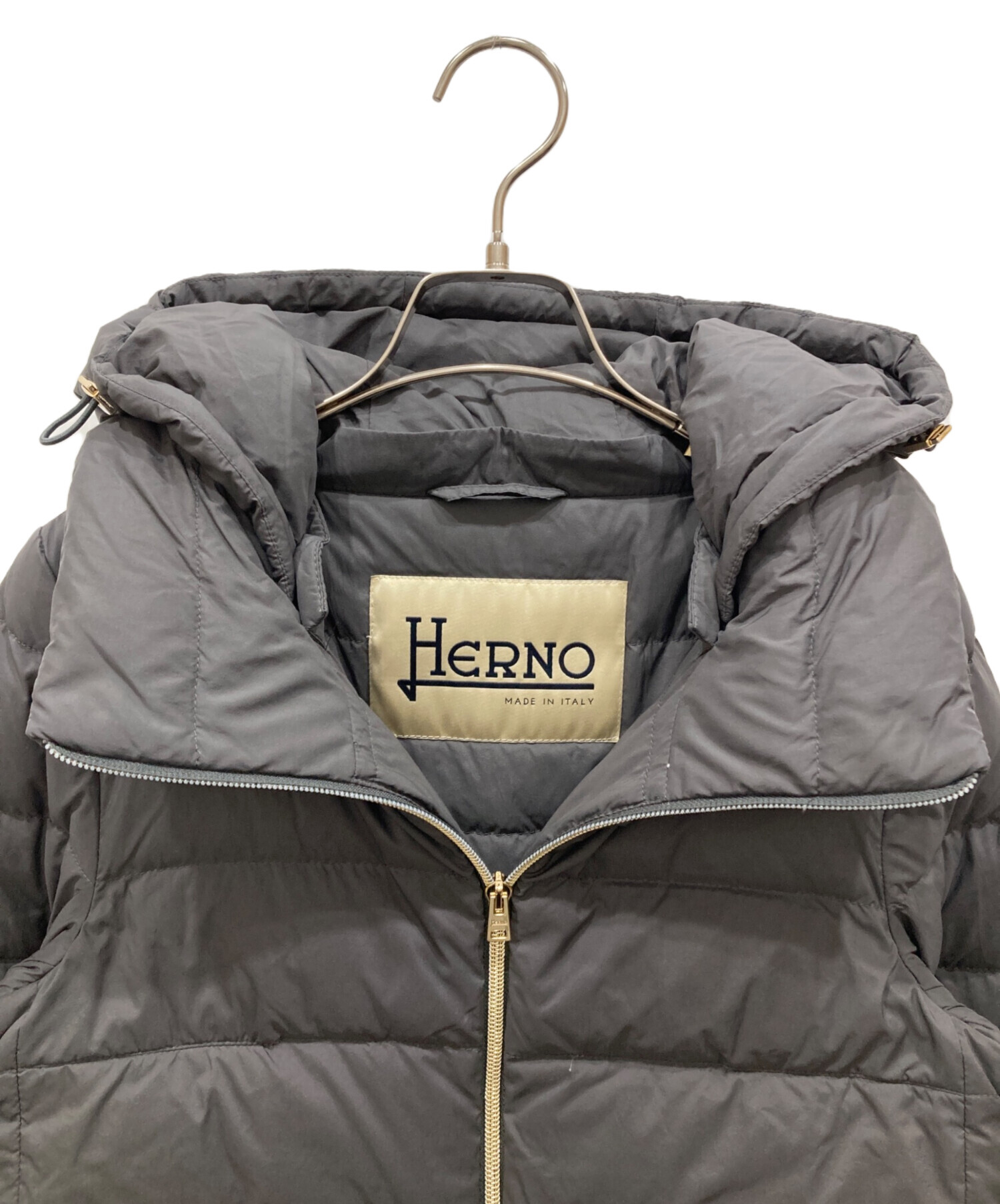 中古・古着通販】HERNO (ヘルノ) 異素材ダウンコート グレー サイズ:38