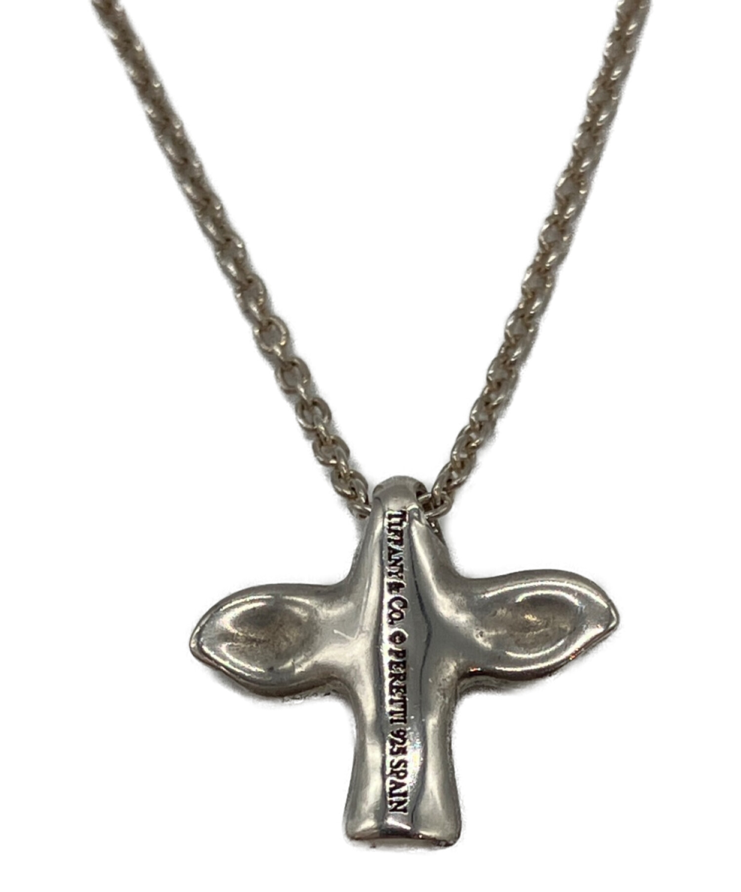未使用に近い ティファニー ネックレス バードクロス シルバー 925 巾着袋 中古・古着通販】Tiffany & Co. (ティファニー) バード ネックレス