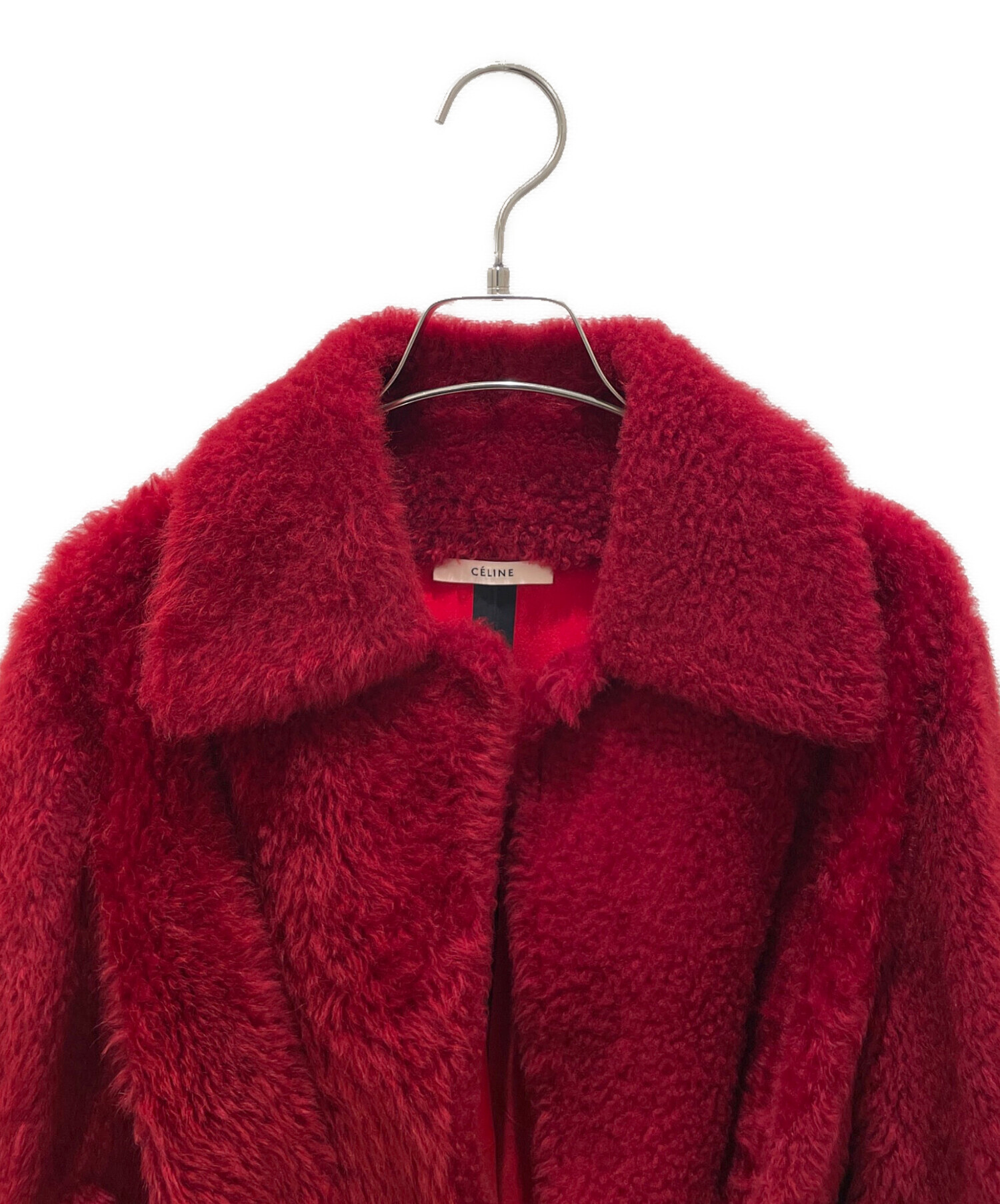 中古・古着通販】CELINE (セリーヌ) ラムスキンシアリングコート