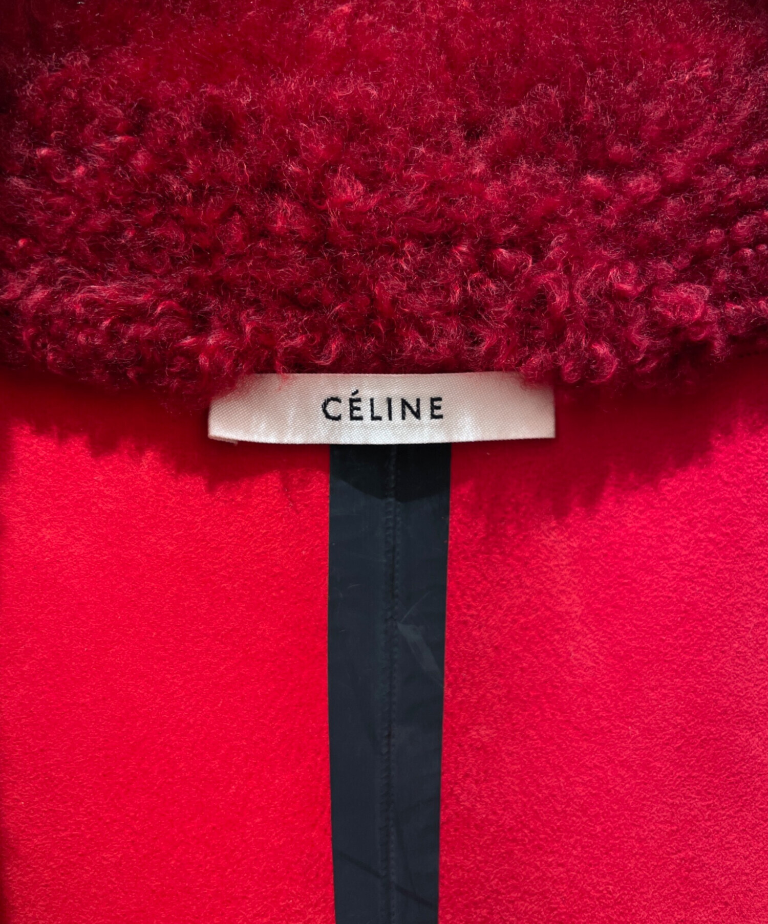 中古・古着通販】CELINE (セリーヌ) ラムスキンシアリングコート
