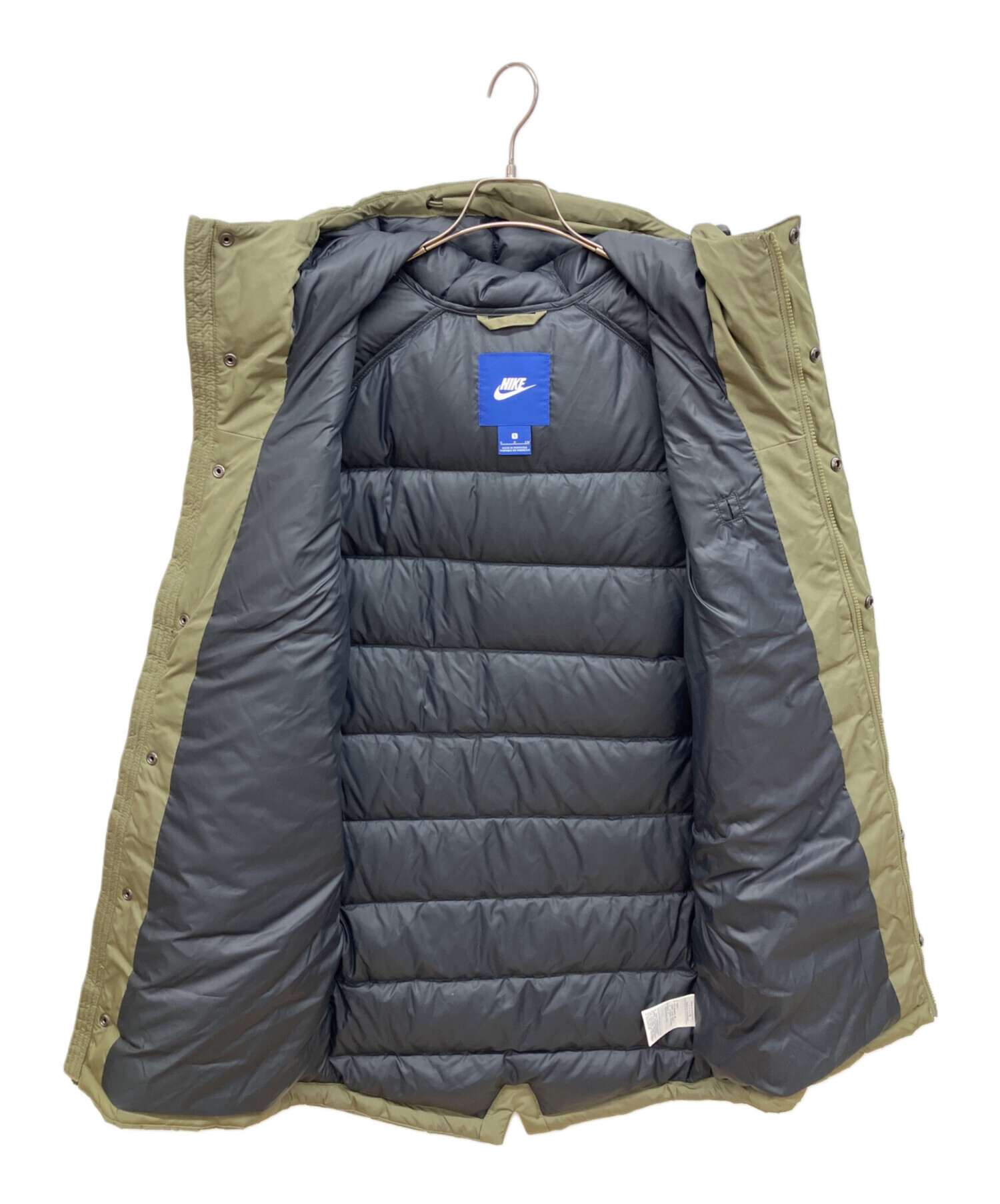 中古・古着通販】NIKE (ナイキ) ダウンコート ベンチコート オリーブ