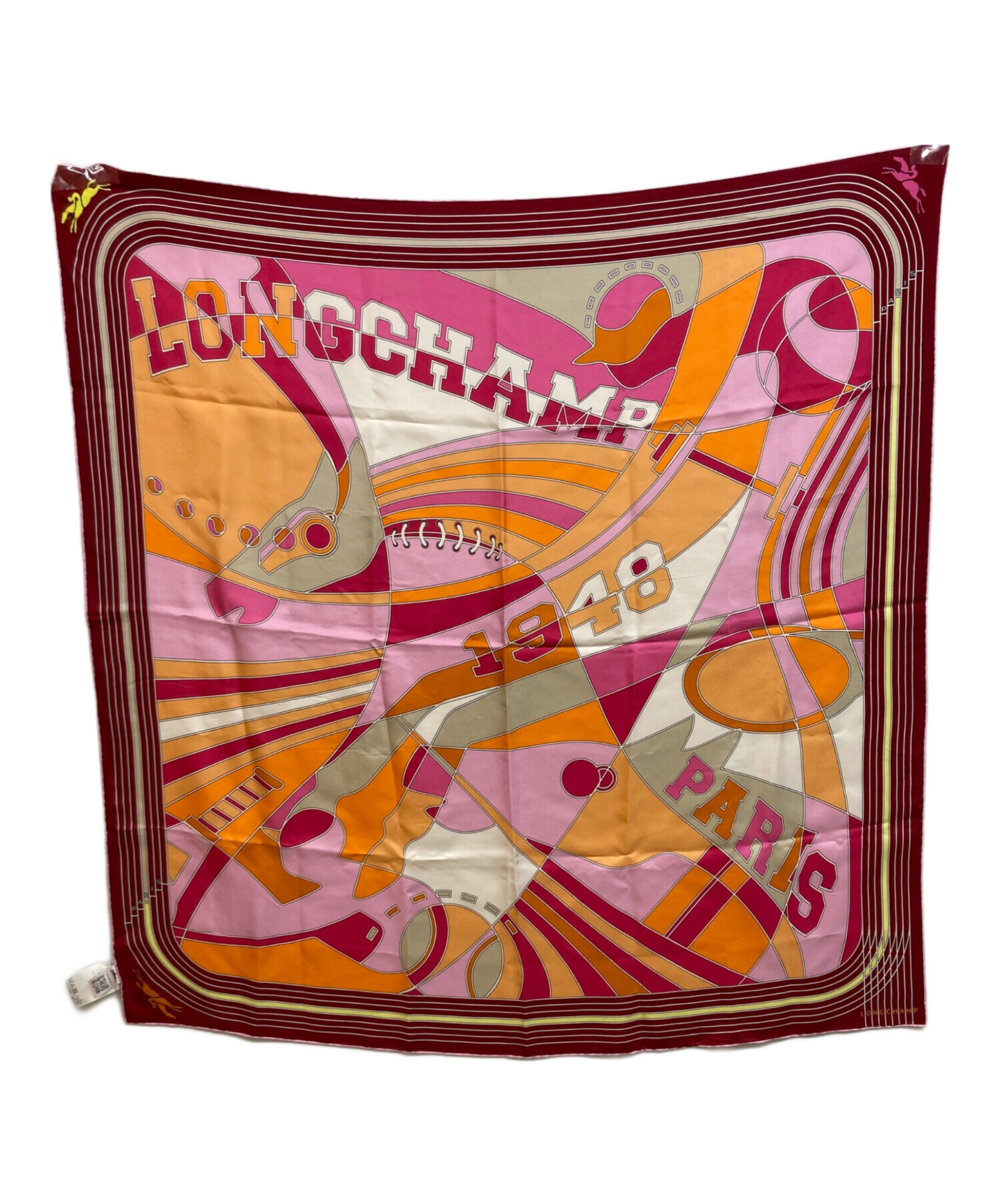 最終価格　ロンシャン　シルク100　ストール 中古・古着通販】LONGCHAMP (ロンシャン) ロンシャン・リーグ シルク