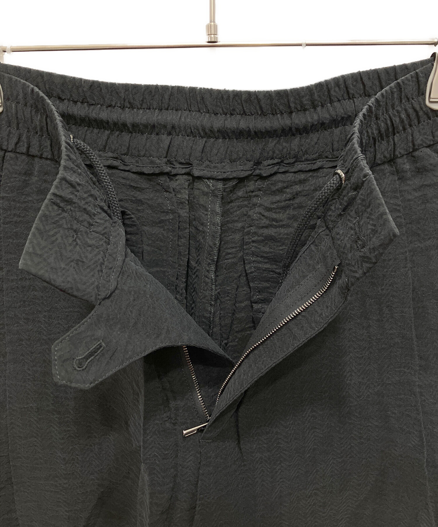 GIORGIO ARMANI アルマーニ 黒ラベル キュプラ ワイドパンツ 52 中古・古着通販】GIORGIO ARMANI (ジョルジョアルマーニ) ノータック