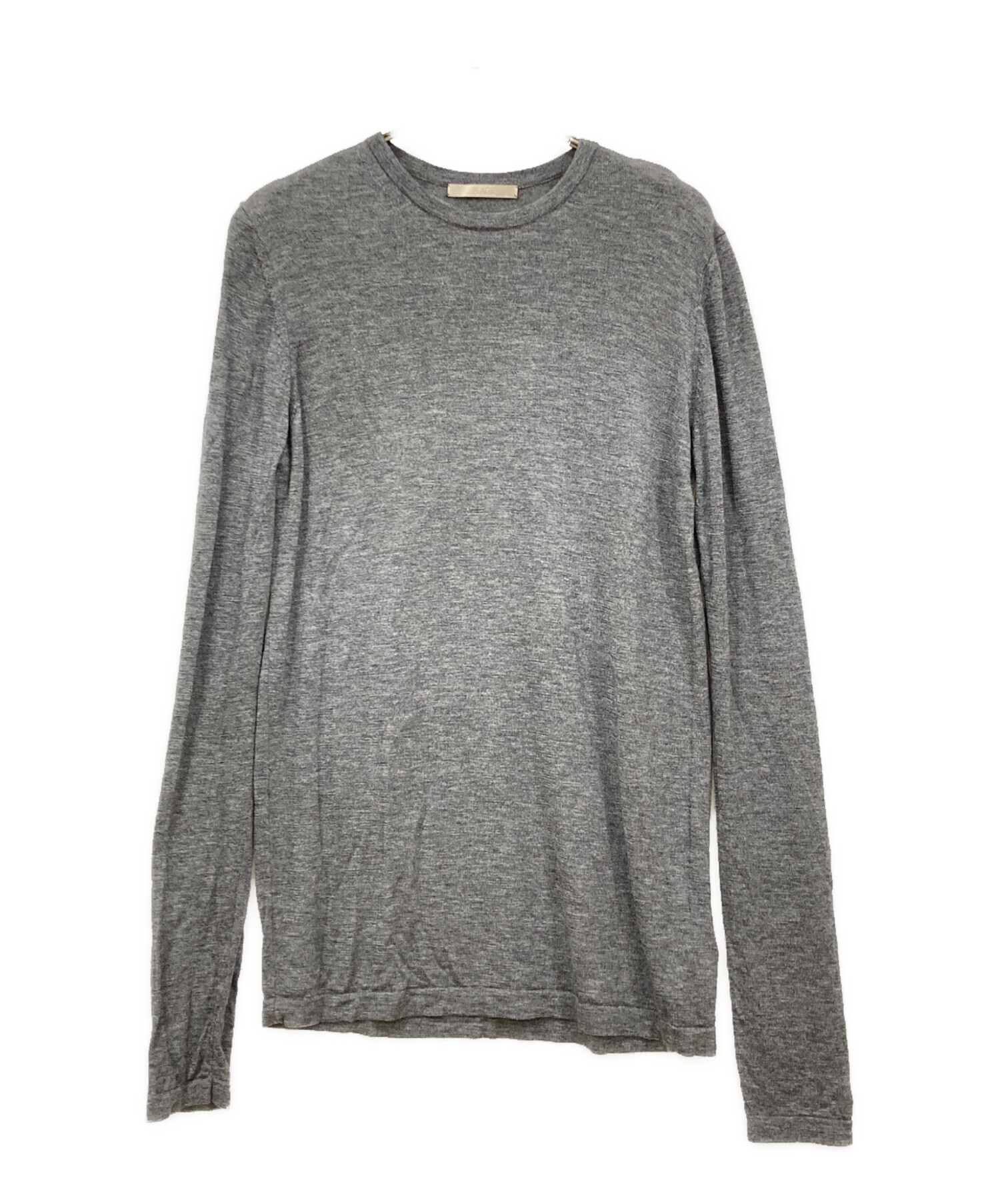 Plage　CU WO Fine Knit ウール混ニット　グレー 中古・古着通販】Plage (プラージュ) CU WO Fine ニット グレー サイズ