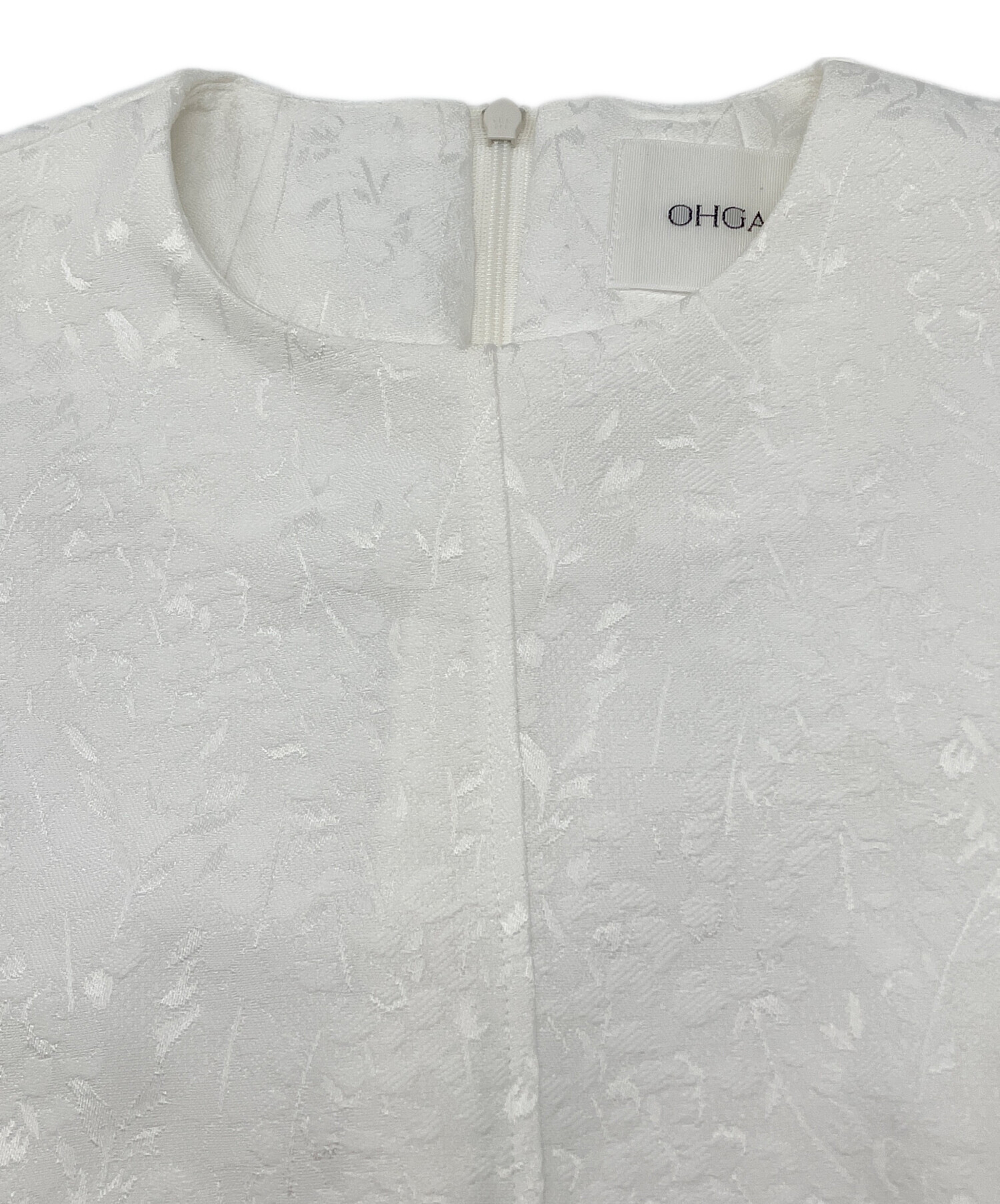 中古・古着通販】OHGA (オオガ) スズランジャガードブラウス ホワイト