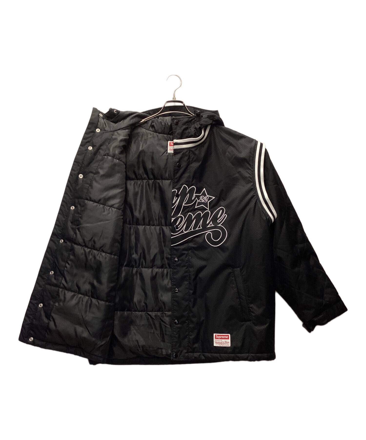 【未使用タグ付】シュプリーム ミッチェルアンドネス ブルゾン メンズ XL 黒 中古・古着通販】SUPREME (シュプリーム) MITCHELL & NESS (ミッチェル