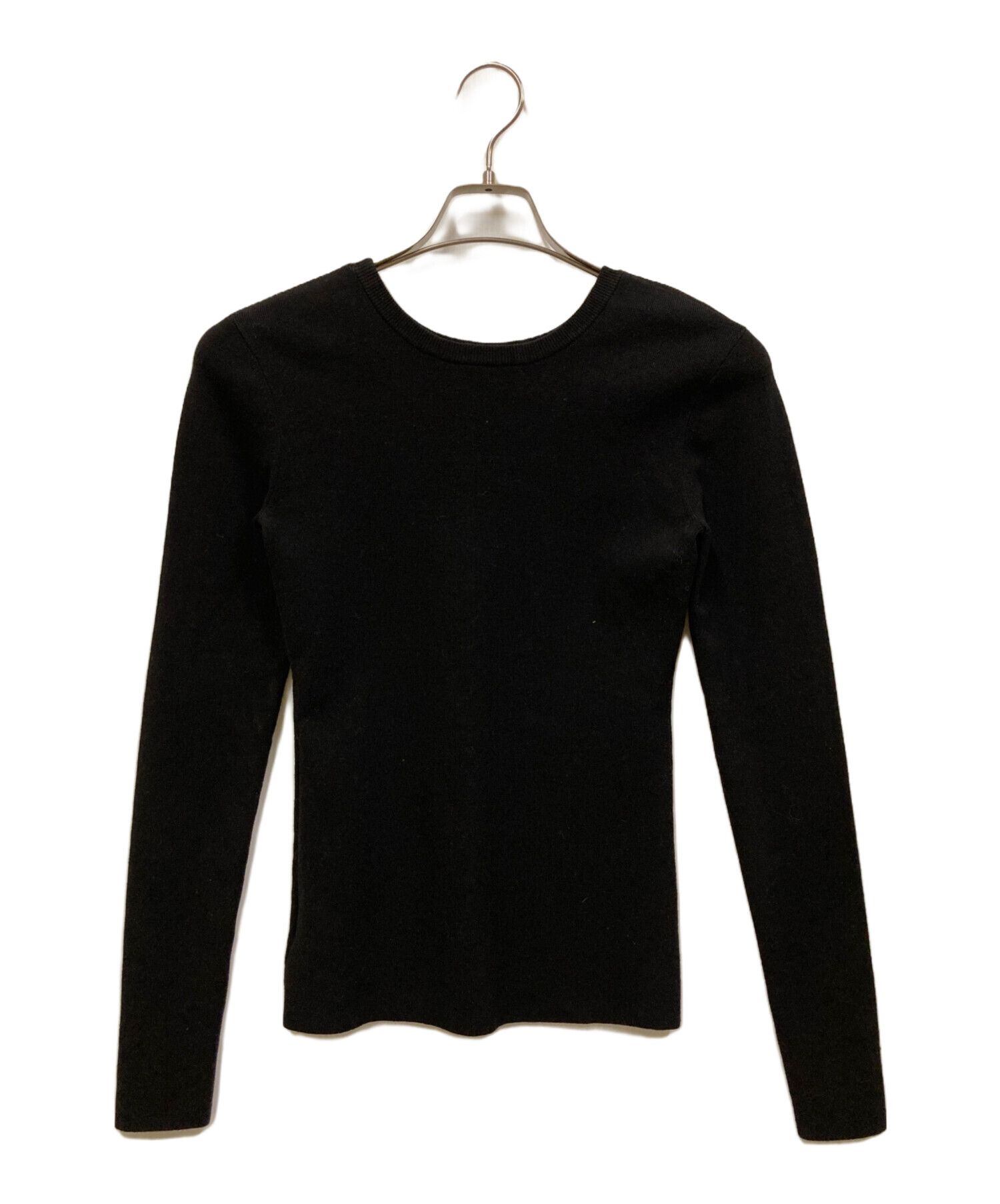 中古・古着通販】CLANE (クラネ) W FACE HOLE KNIT TOPS ブラック