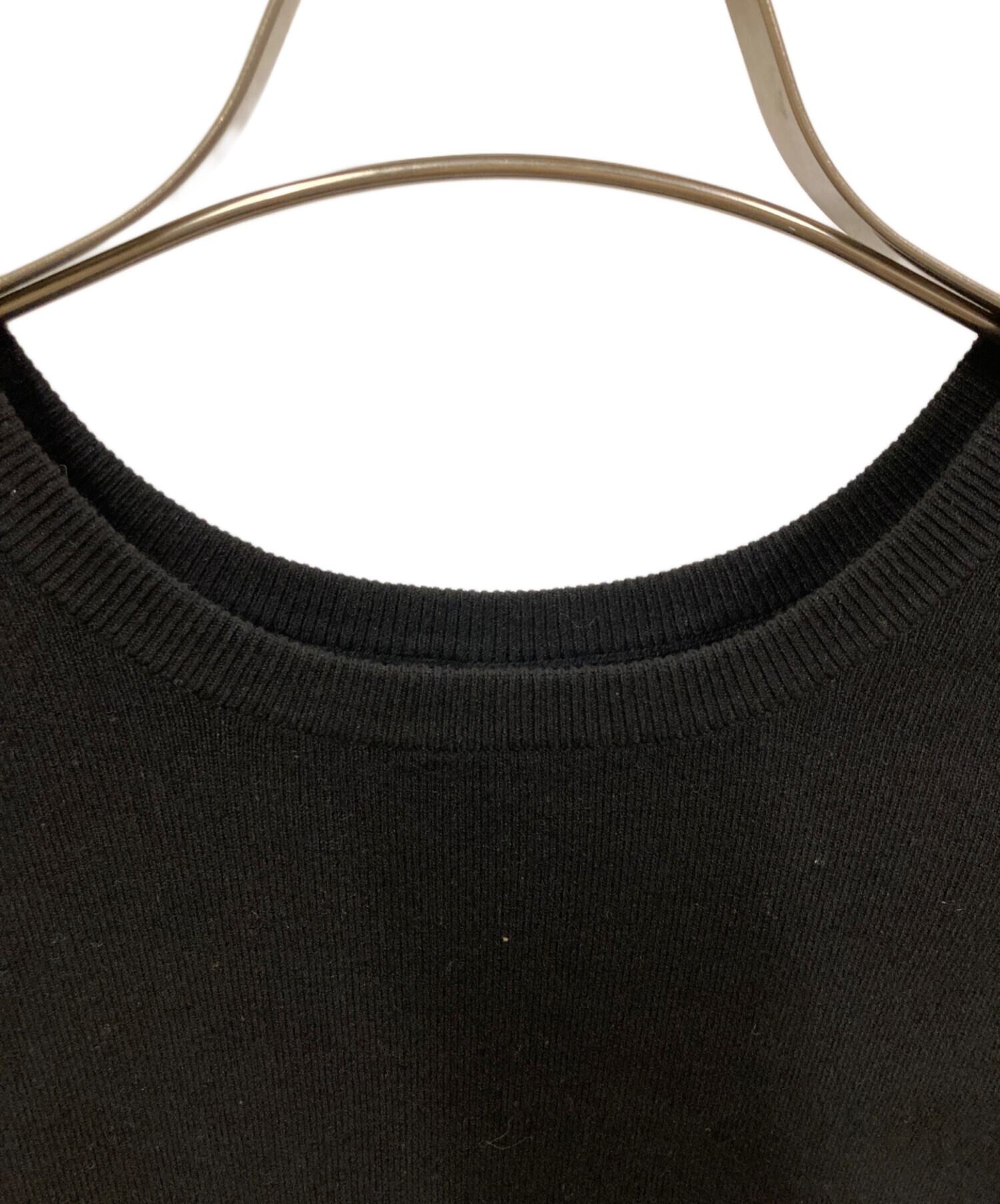 中古・古着通販】CLANE (クラネ) W FACE HOLE KNIT TOPS ブラック
