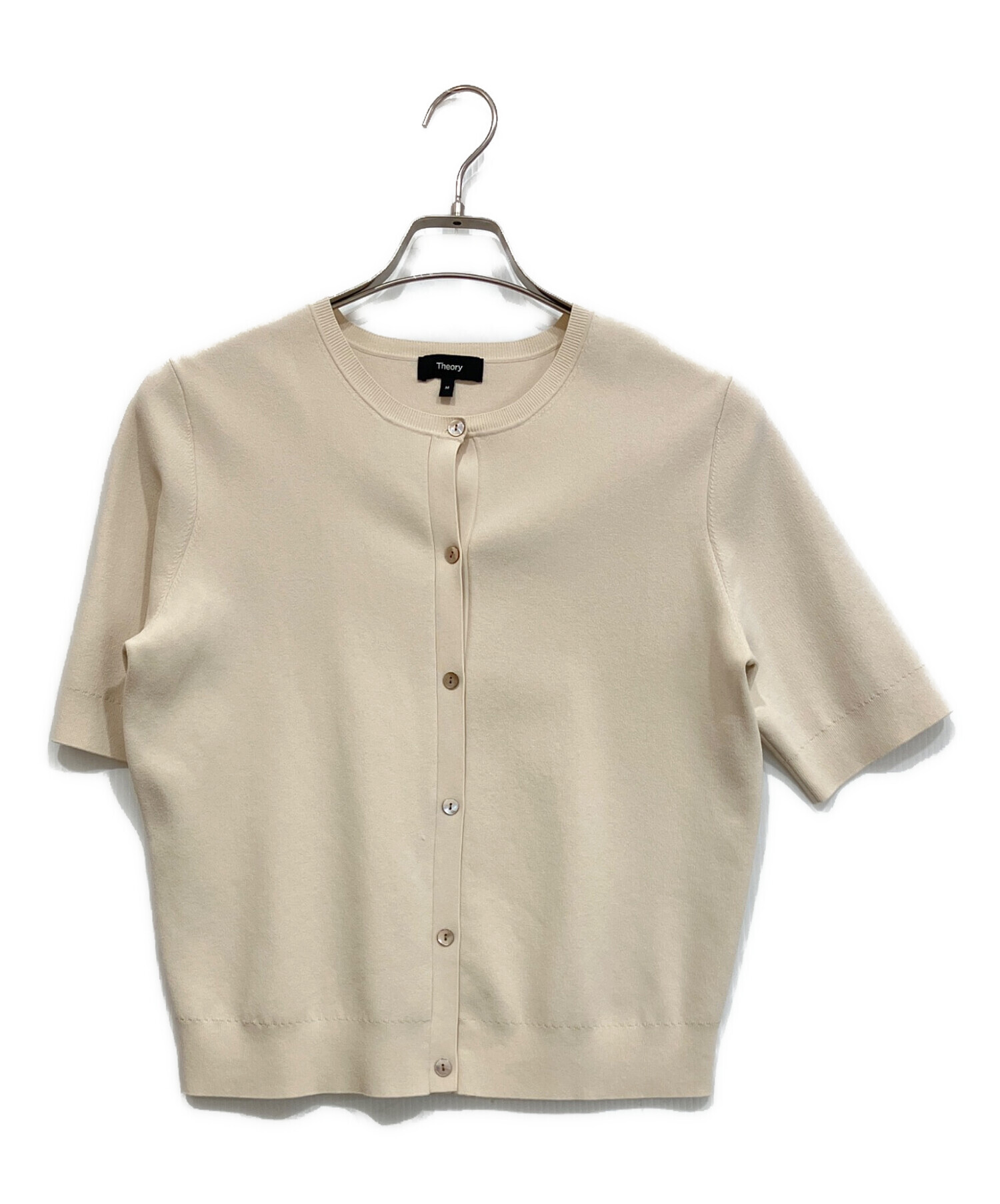トップス Theory Wooster Crepe Knit Fitt Cardigan 中古・古着通販】theory (セオリー) Wooster Crepe Knit Short Sleeve