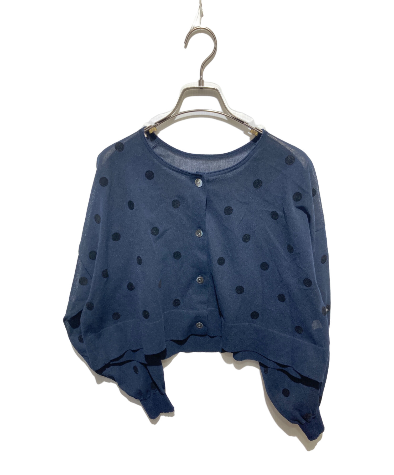 iena イエナ FILMYドットカーディガン ベージュ 未使用 中古・古着通販】IENA (イエナ) FILMY ドット カーディガン ネイビー