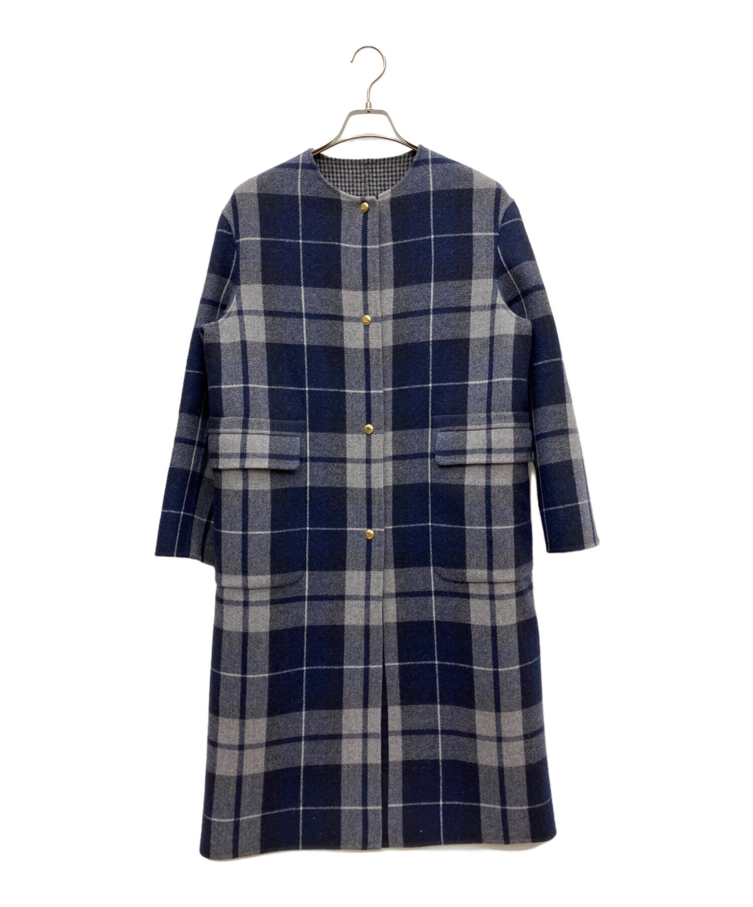 中古・古着通販】Drawer (ドゥロワー) ダブルフェイスチェックコート