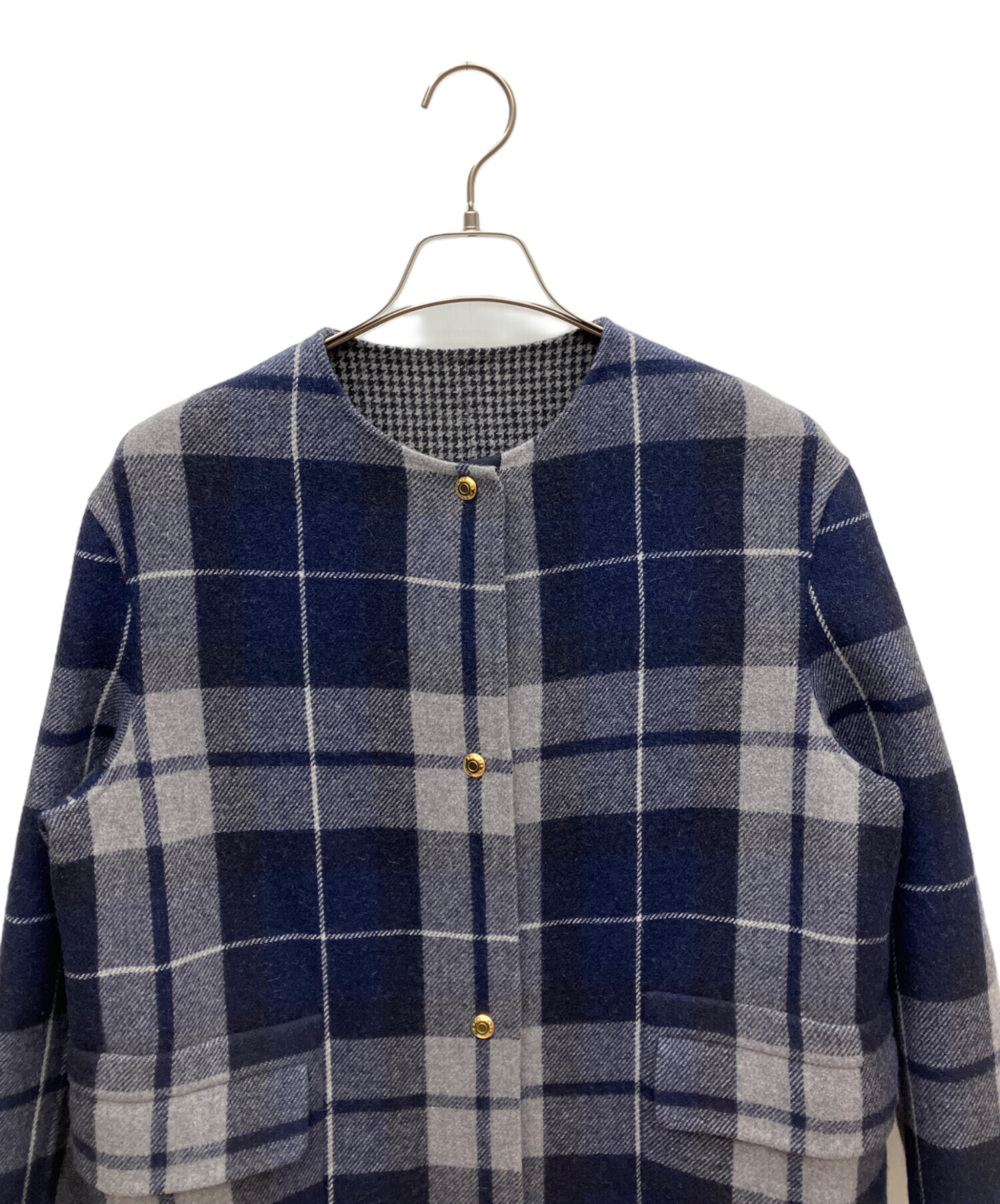 中古・古着通販】Drawer (ドゥロワー) ダブルフェイスチェックコート